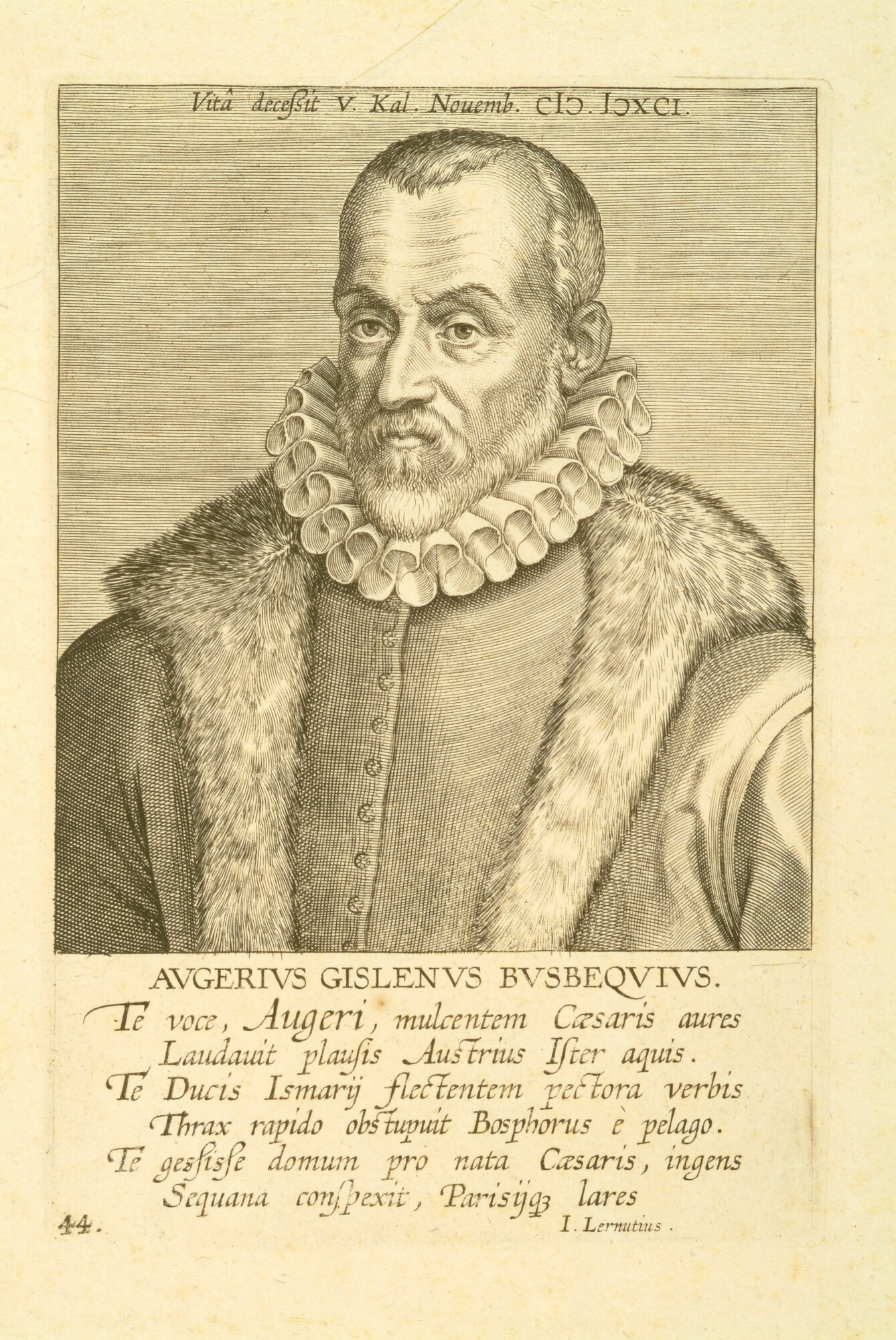 A.0075(072); Portret van Augerius Gislenus Busbequius; prent