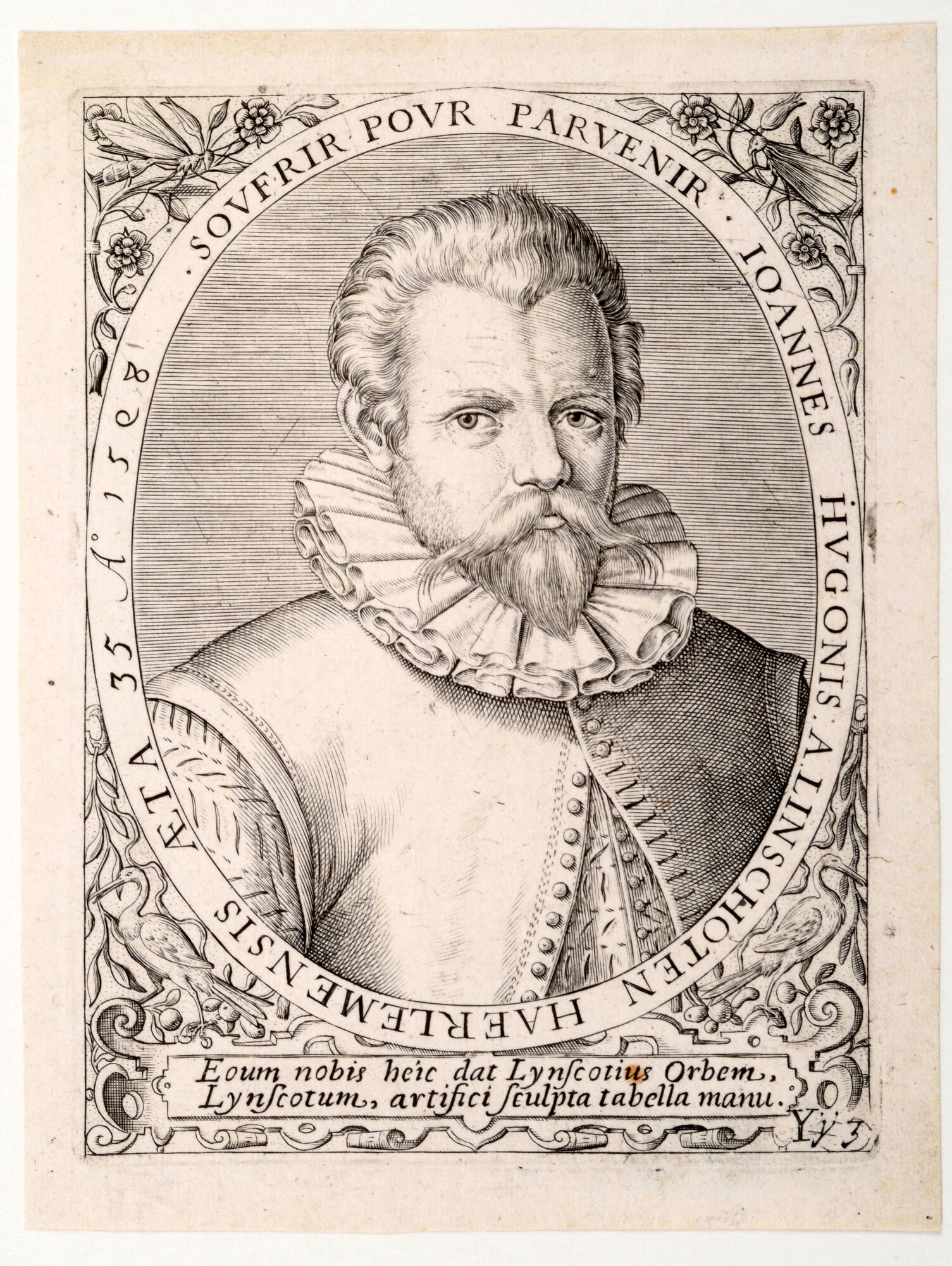 A.0075(104); Portret van Jan Huygen van Linschoten; prent