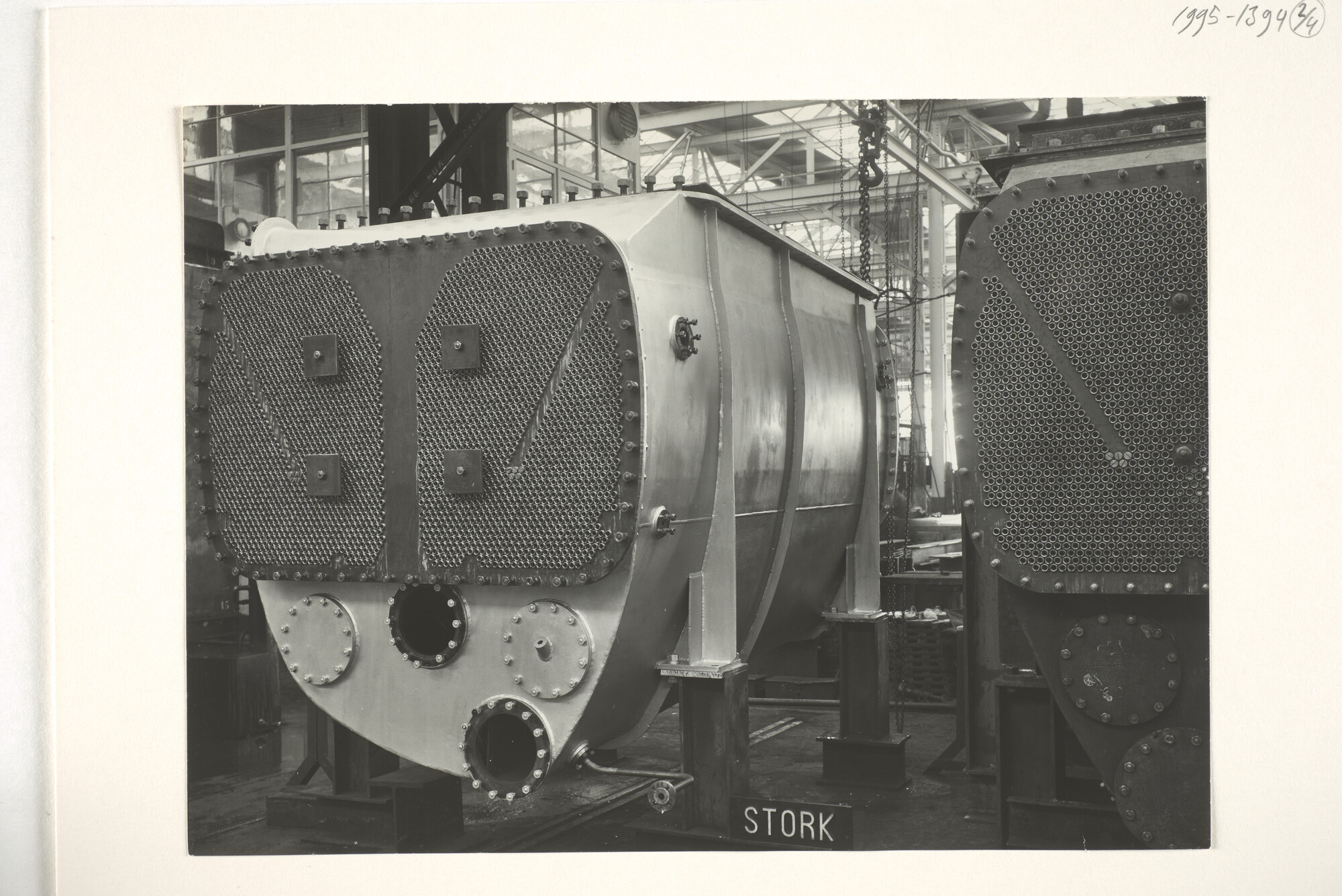 1995.1394; Detailfoto's van de Stork turbines bestemd voor het artillerie-instructieschip Hr.Ms. 'Van Kinsbergen' [...]; fotoreportage