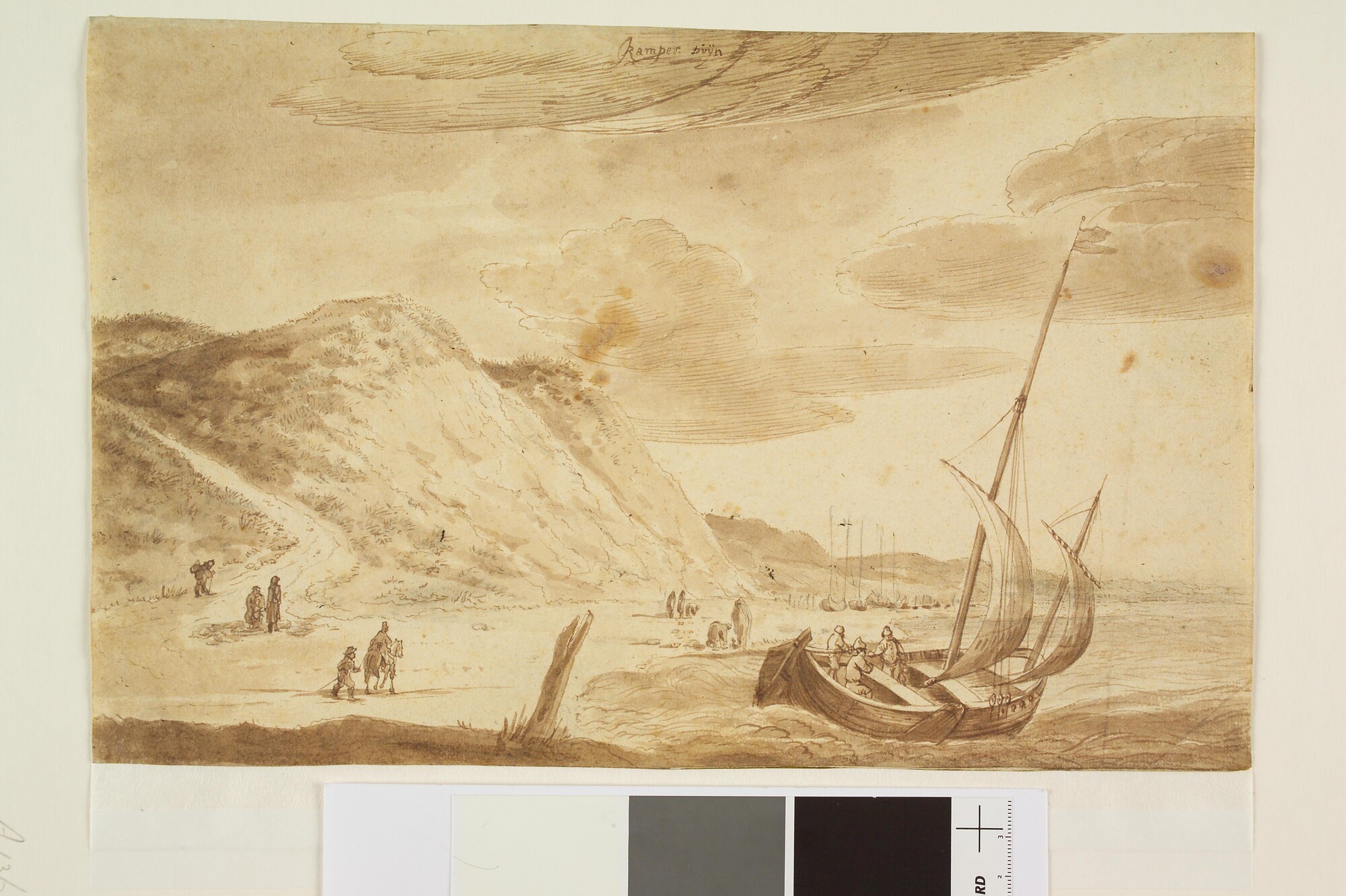 A.1367(05)17; Strandgezicht bij Kamperduin; tekening