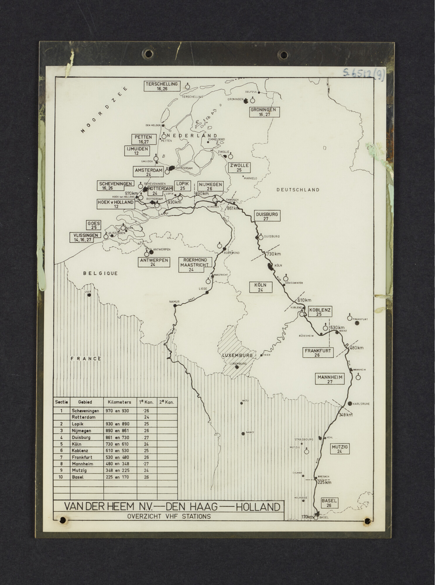 S.6512(09); Gebruiksaanwijzing voor de V.H.F. Radiotelefoon, Van der Heem HR 110 serie; gebruiksaanwijzing