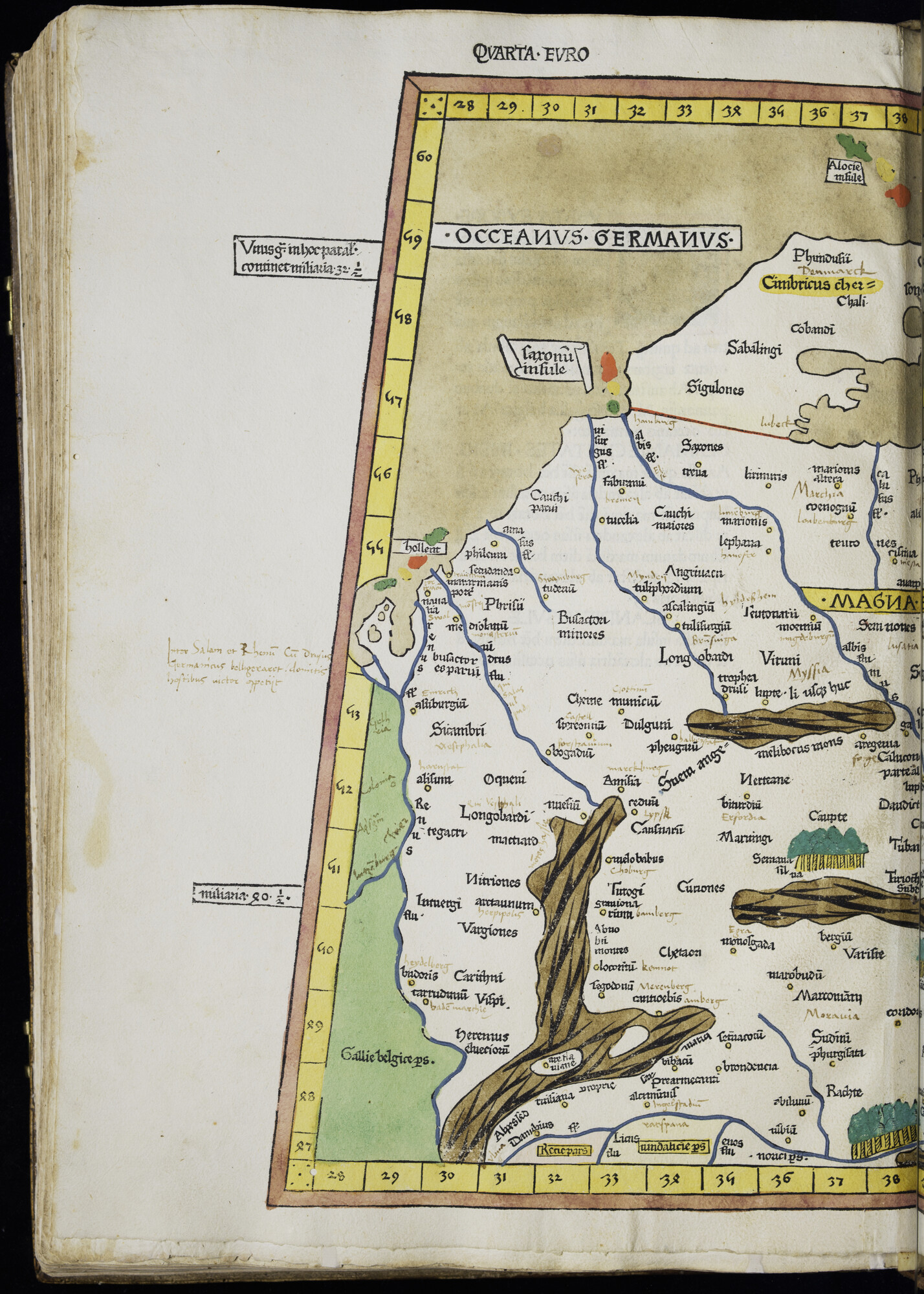 A.0145(033) [kaart 012]; Kaart van Duitsland, Polen, Tsjechië en Slowakije; kaart