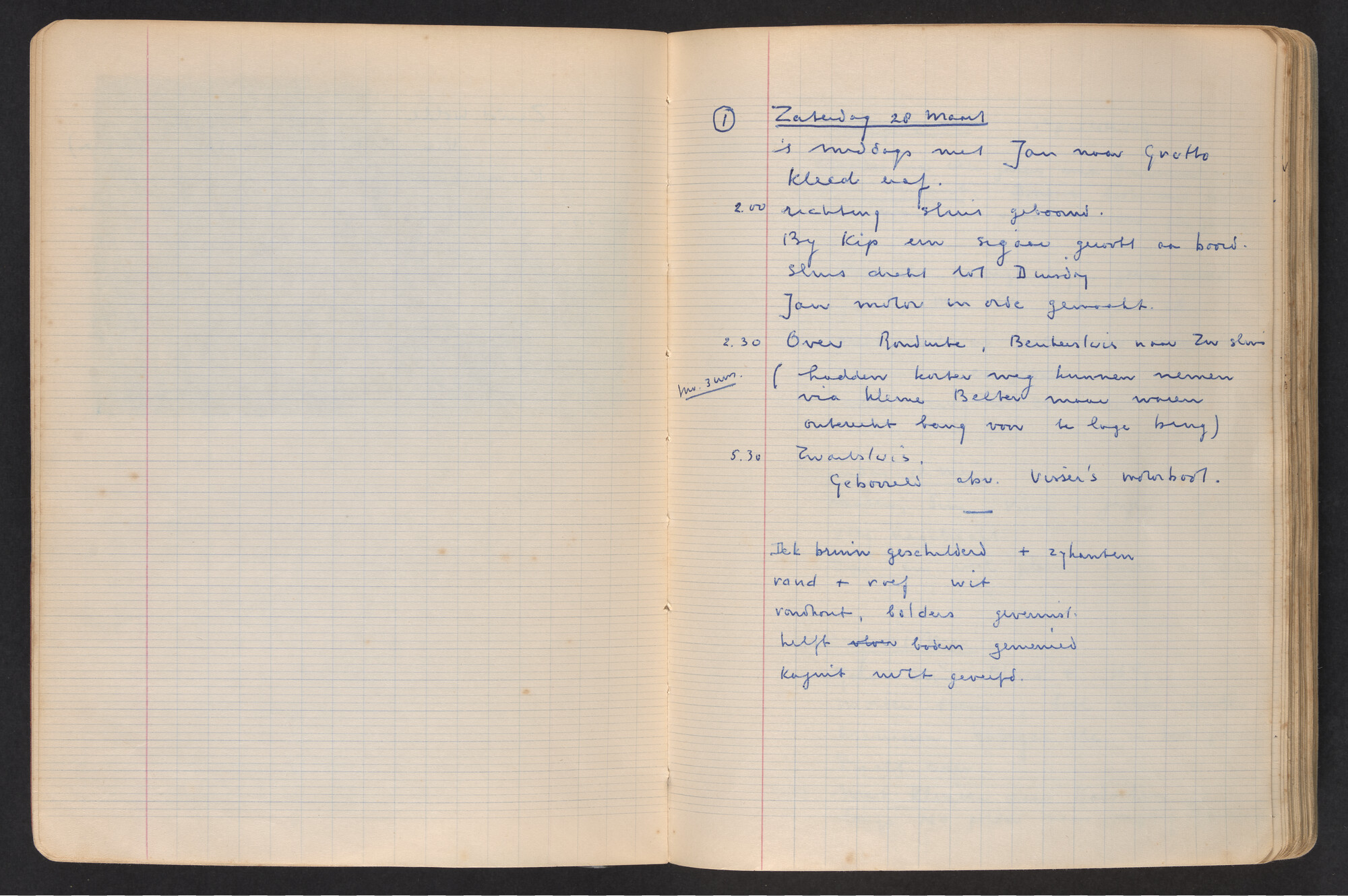 2017.0796; Logboek c.q. fotoalbum van o.a. reizen met zeeschouw Grutto in Nederland, 1963-1965; logboek