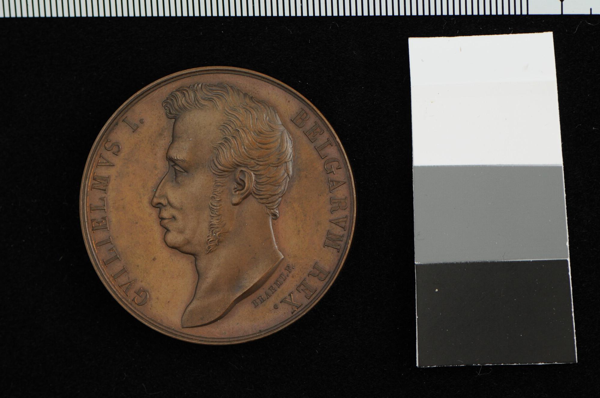 A.1517(03); Penning op de inhuldiging van Willem I als koning der Nederlanden, 1815; penning