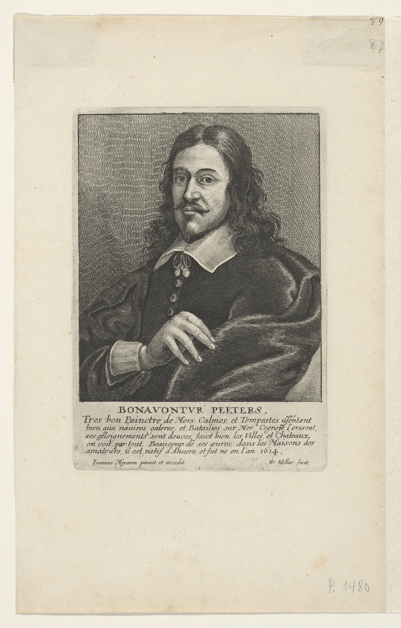A.1588; Portret van Bonav. Peeters; prent