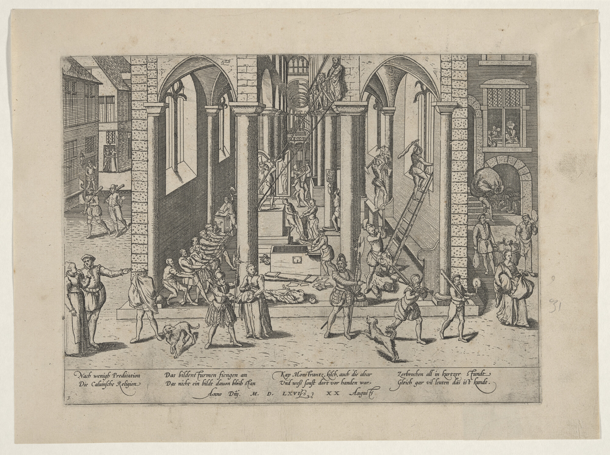 A.0145(027)097; De beeldenstorm, 20 augustus 1566; prent