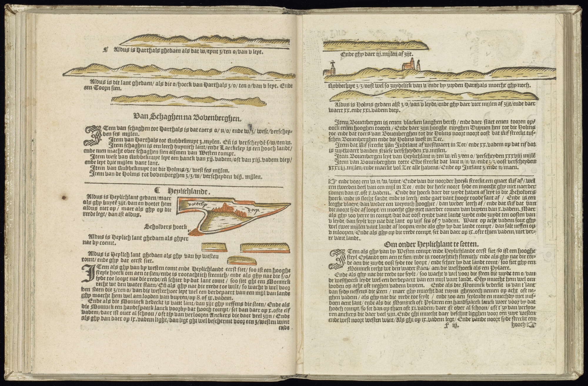 S.1227 [kaart 016]; Beschrijving en kustaanzichten van de kust van West-Denemarken; kaart