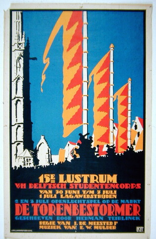 1993.5510; Affiche Lustrum Delftsch Studentencorps; affiche