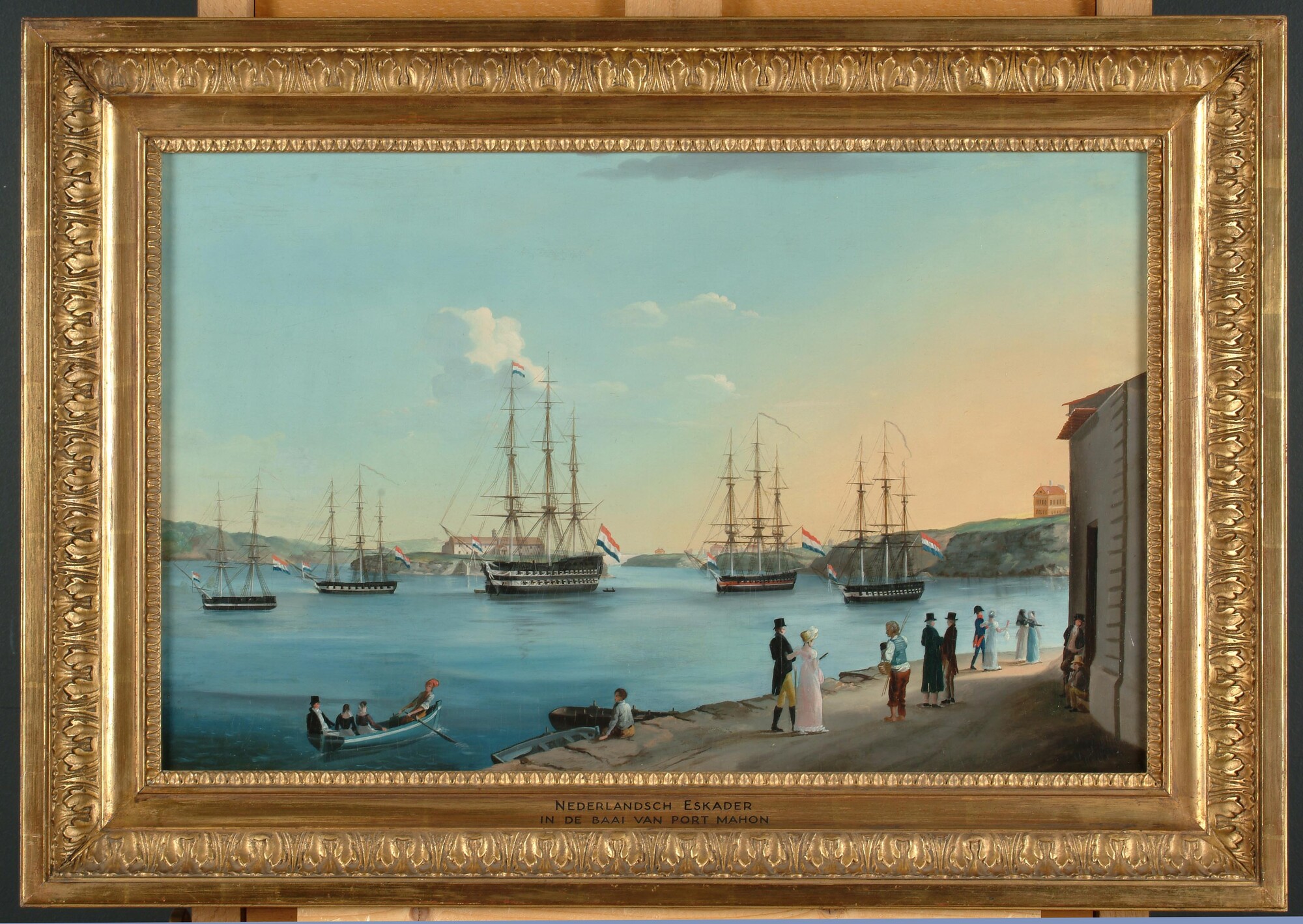 S.0173(01); Nederlands eskader in de haven van Port Mahon; schilderij