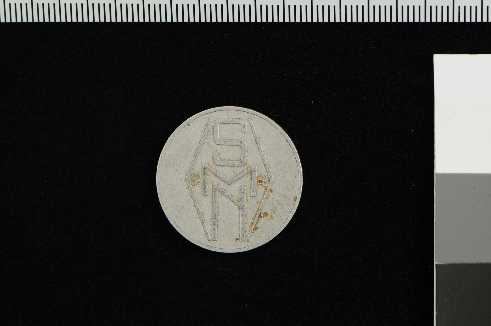 S.4949(05); Boordgeld (50 cent) van de SMN Amsterdam; munt