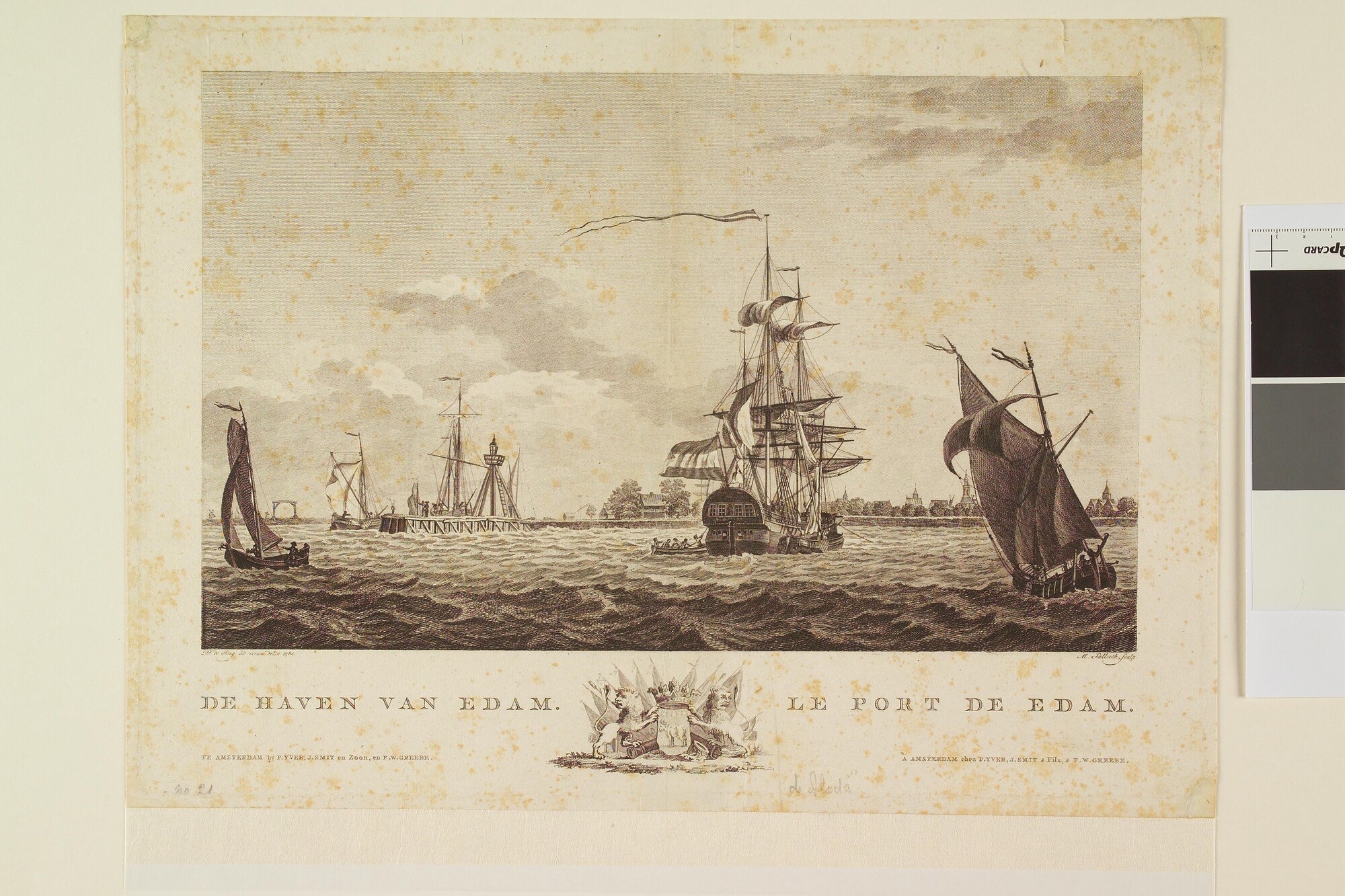 A.0149(0730); De haven van Edam; prent