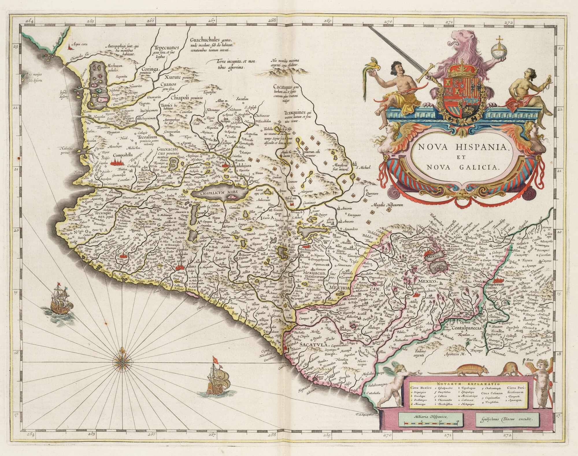 S.1034(08) [kaart 053]; Kaart van Nieuw Spanje (Amerika); landkaart