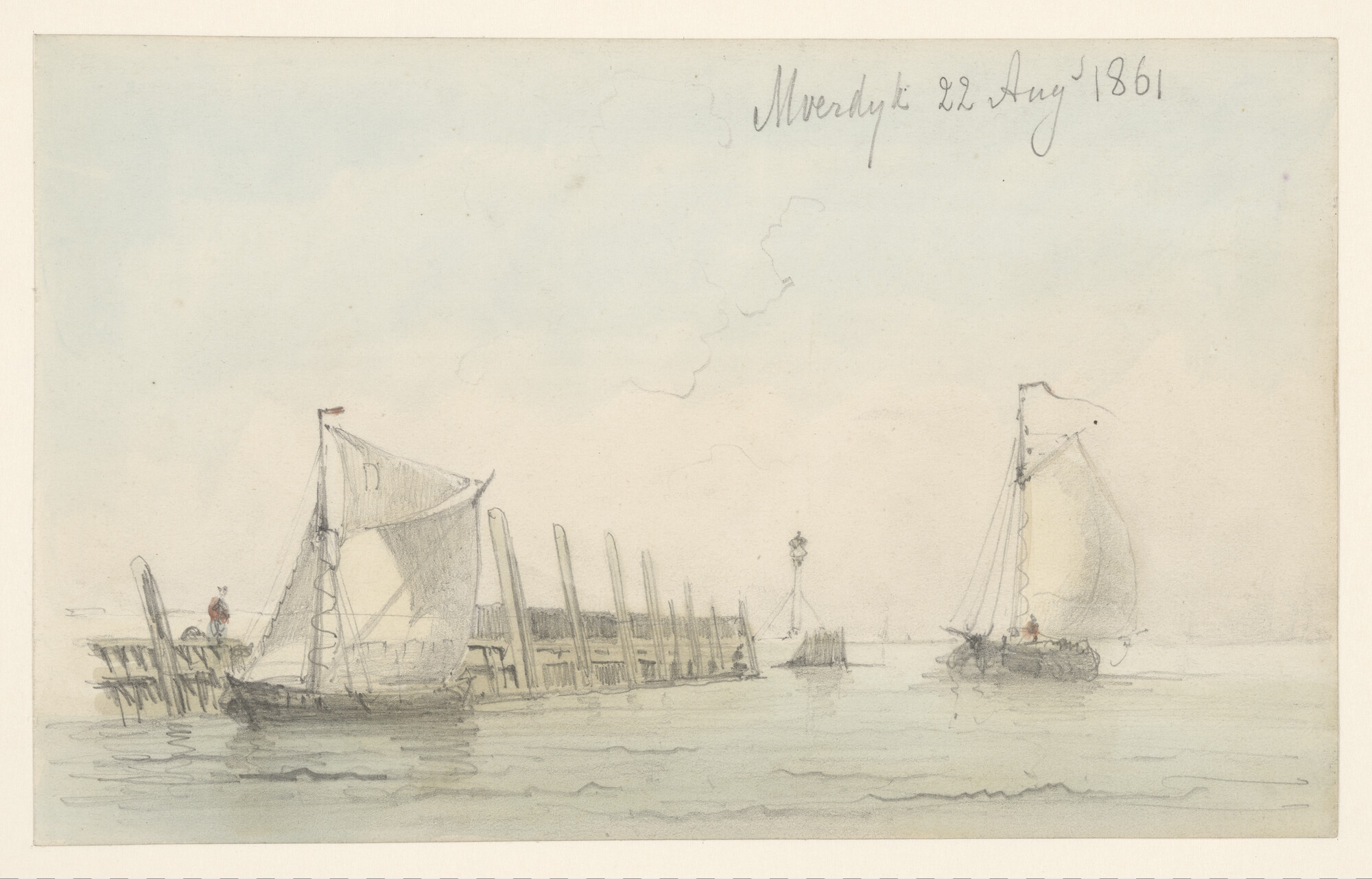 A.5170(09); Scheepvaart bij de Moerdijk; tekening