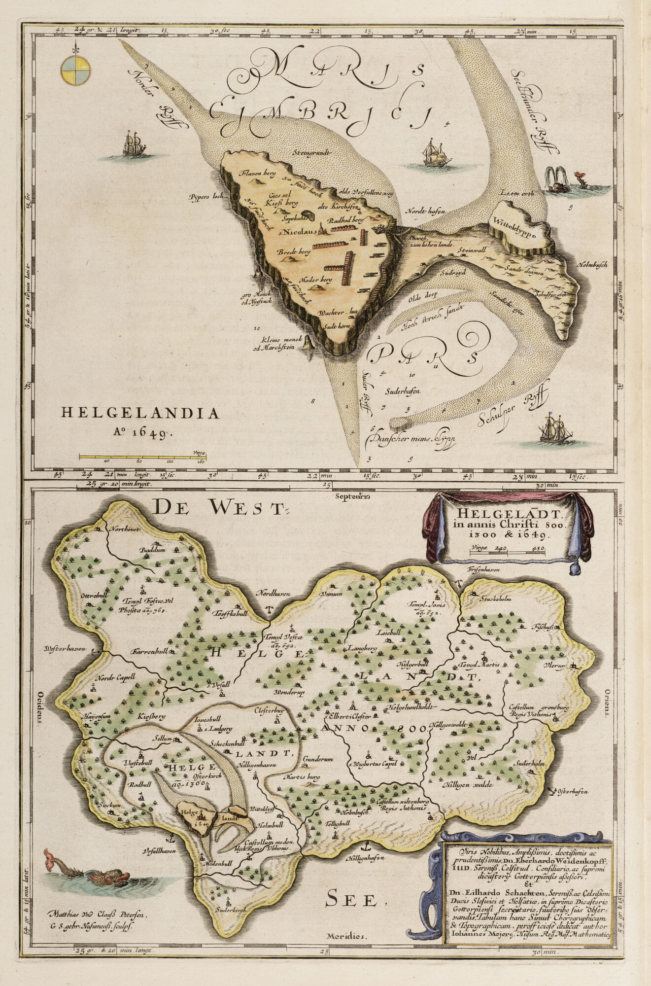 S.1034(01) [kaart 063]; Kaart van Helgoland in 1649; landkaart