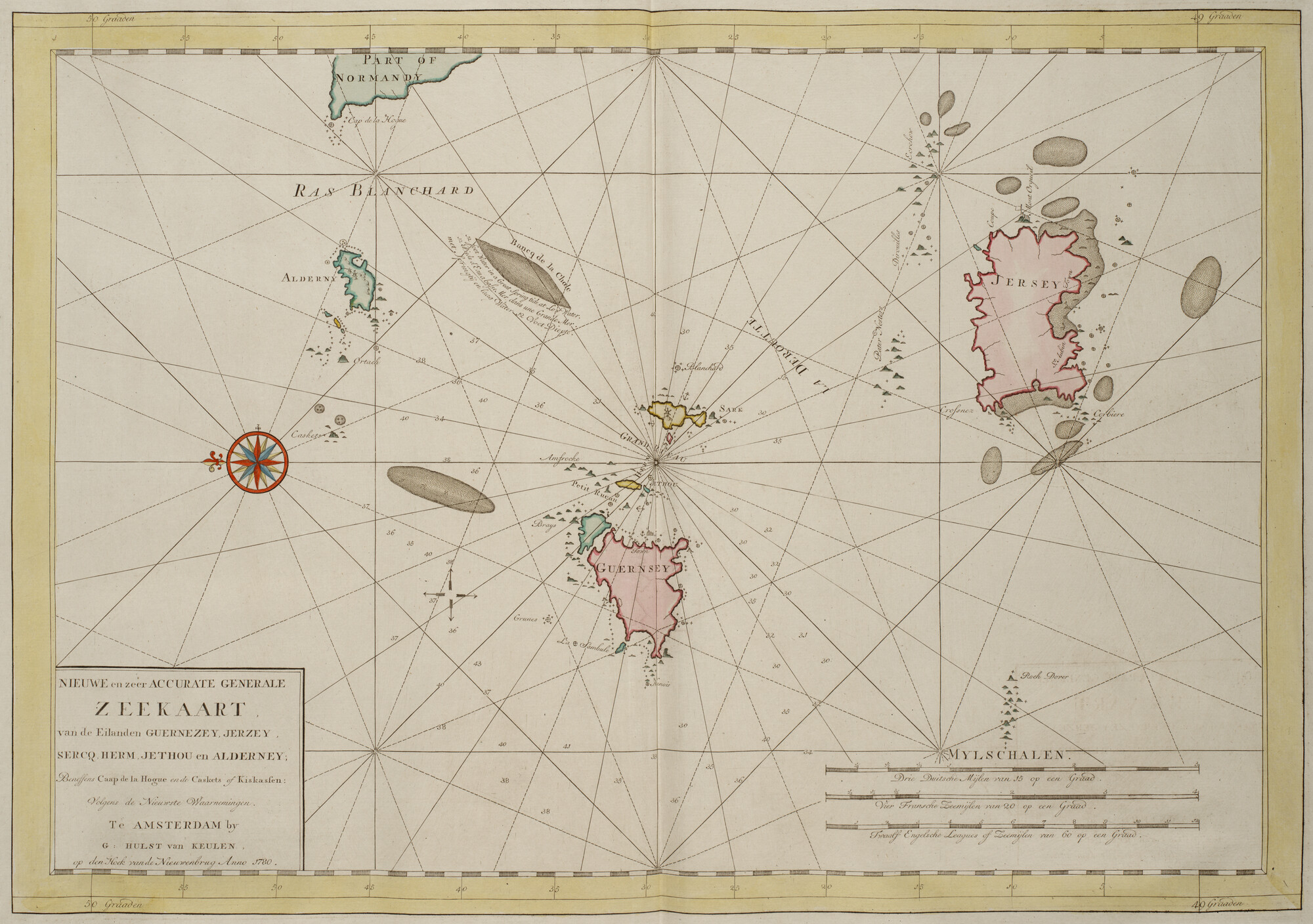 B.0032(109)2 [kaart 051]; Kaart van de Kanaaleilanden Guernsey, Jersey, Sercq, Herm, Jethou en Alderney; kaart