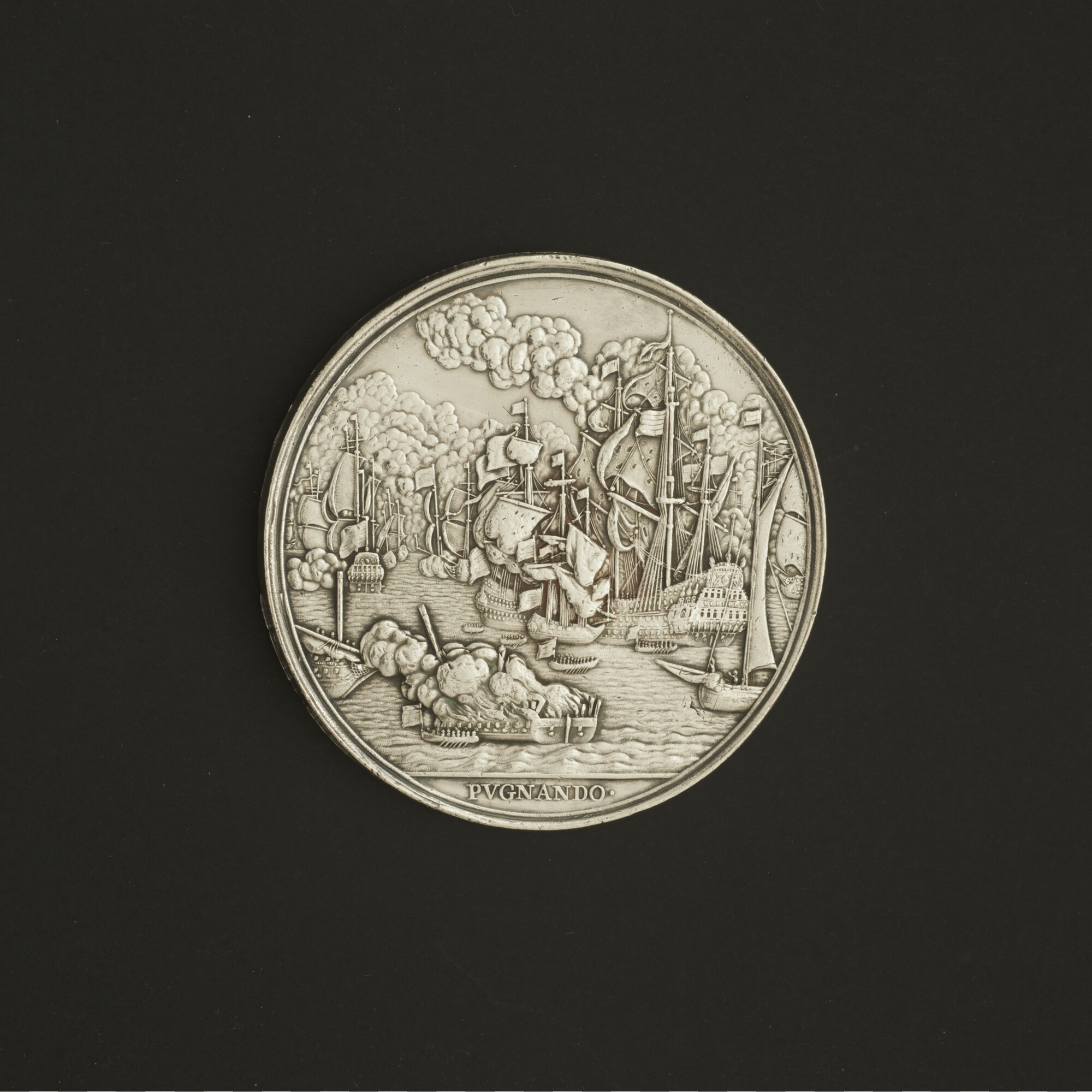 S.0004(01)02; Zilveren penning op het sneuvelen van Michiel Adriaanszoon de Ruyter, 1676; penning