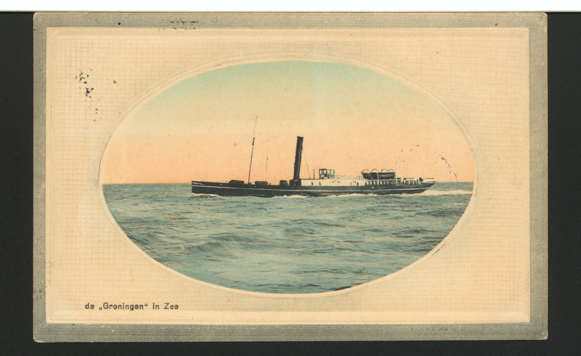 1993.7828; Stoomraderboot ss. Groningen van Reederij C. Bosman; prentbriefkaart