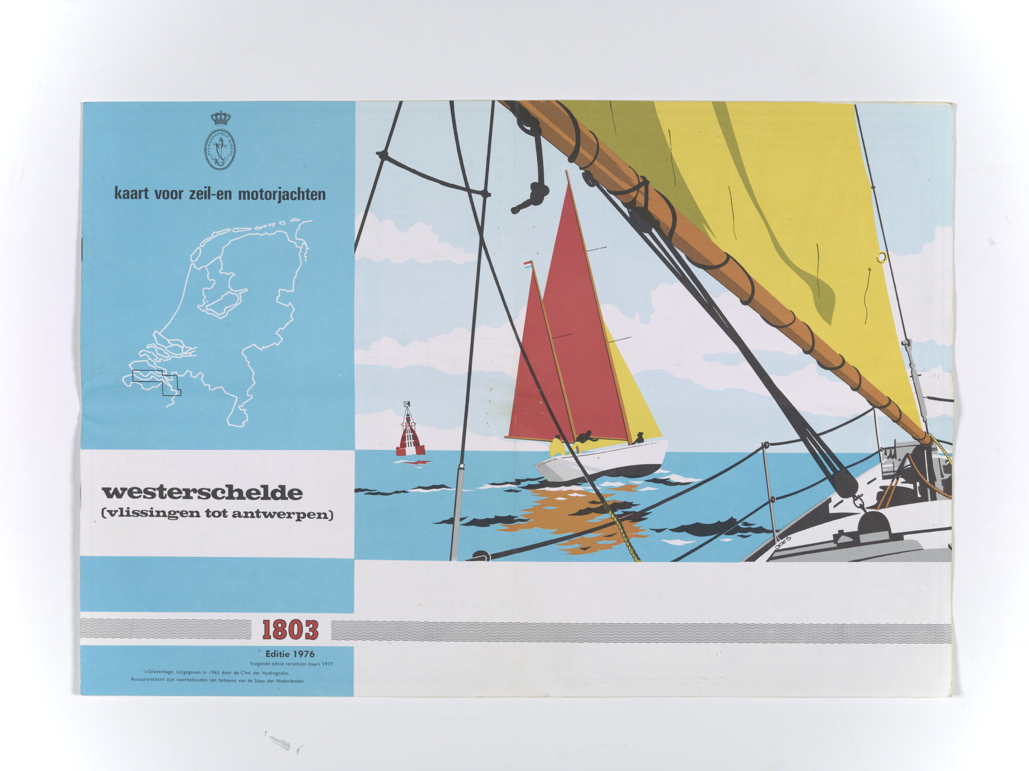 2015.4476; Kaart voor zeil- en motorjachten: Westerschelde (Vlissingen tot Antwerpen); kaart