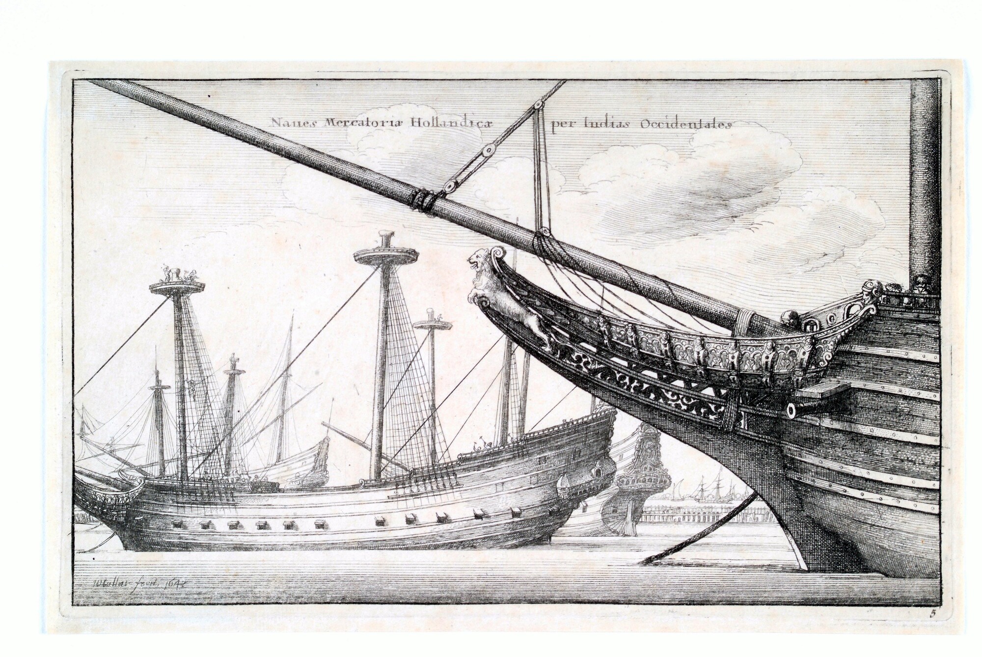 A.0149(0172); Prent van schepen van de W.I.C; prent