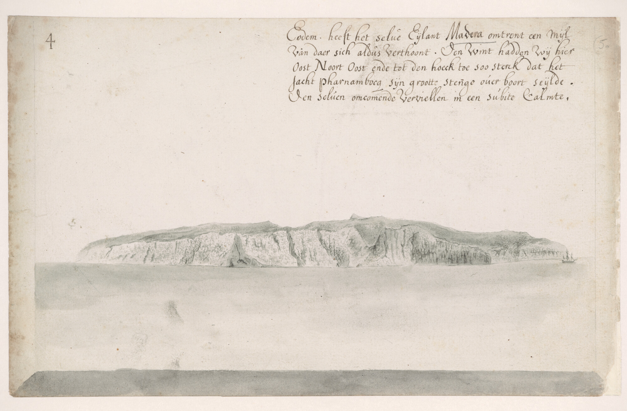 A.3457(05); Landverkenning van Madeira; tekening
