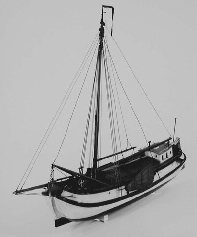 A.0009; Model van de tjalk Nellie; scheepsmodel