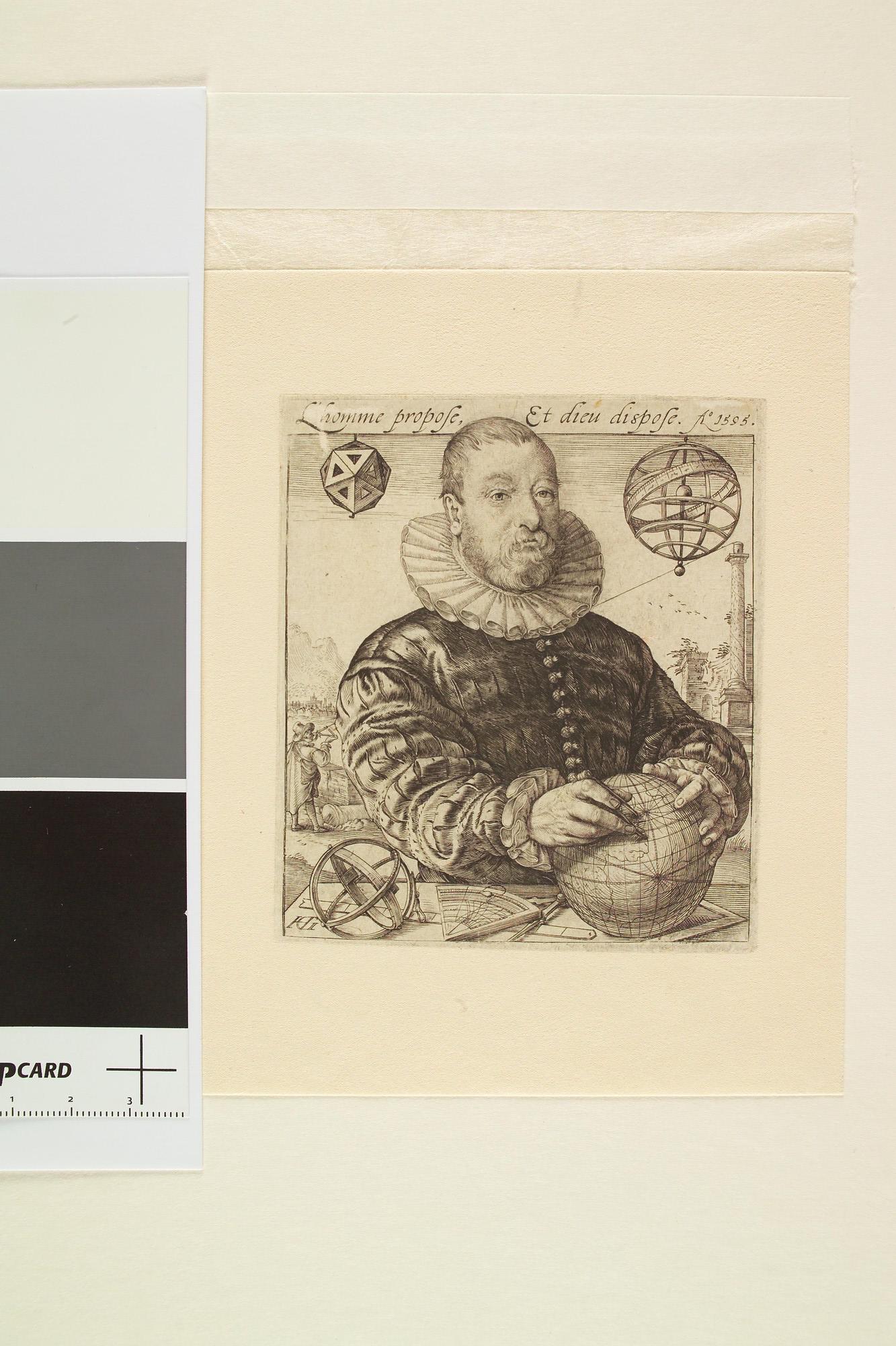 A.0999(02); Portret van de wiskundige en astronoom Nicolaas Petri van Deventer; prent