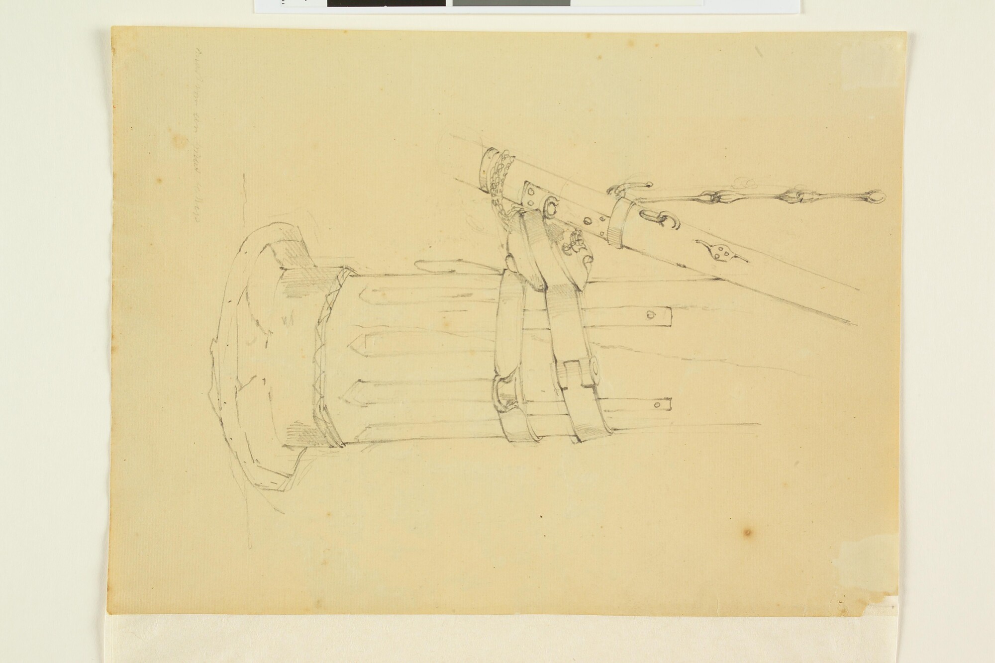A.0149(0504); Mast van een sprietschip; tekening