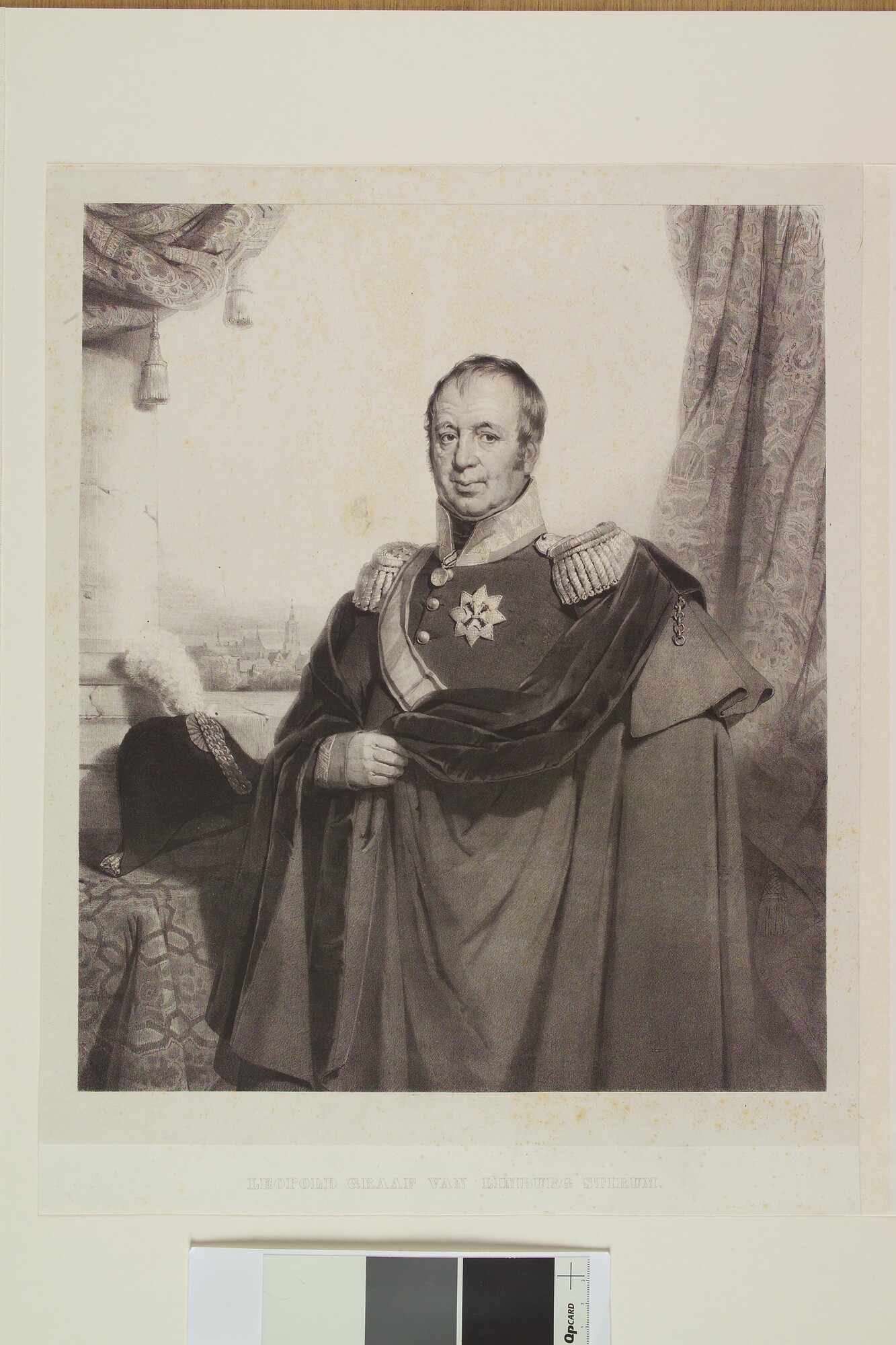 B.0190(02)m; Portret van Leopold Graaf van Limburg Stirum; prent