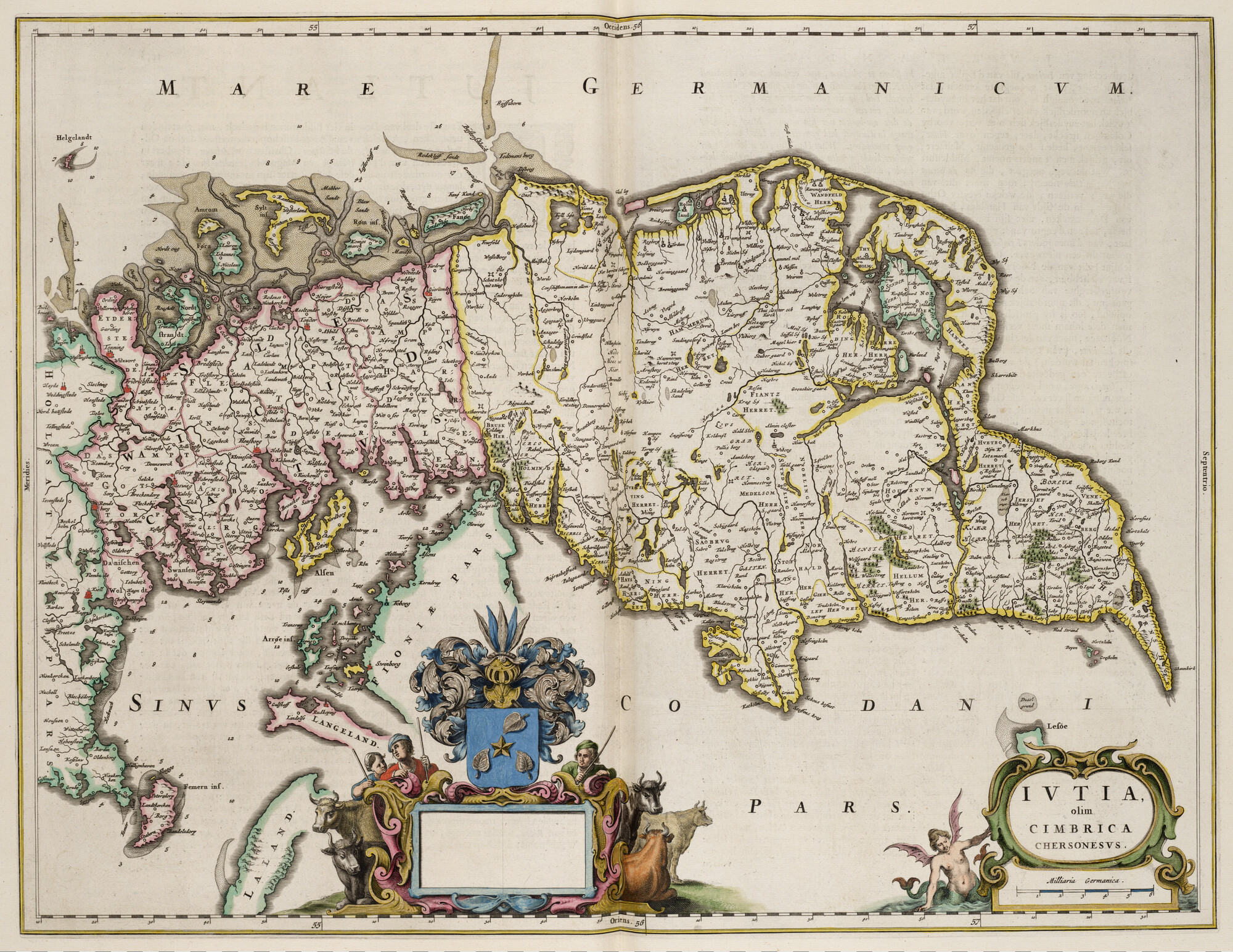 S.1034(01) [kaart 025]; Kaart van Jutland; landkaart