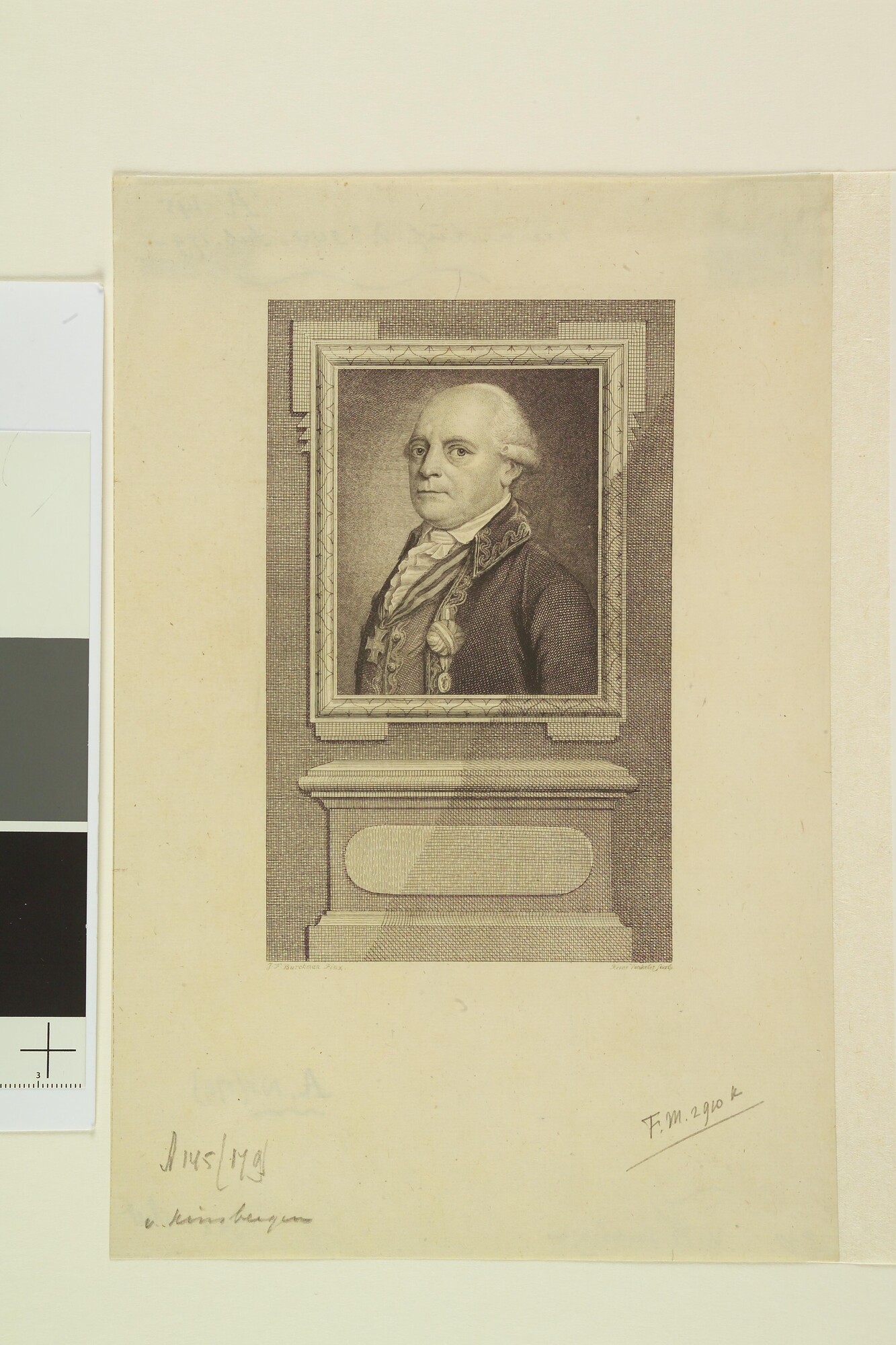 A.0145(179)8; Portret van schout-bij-nacht Jan Hendrik Ridder van Kinsbergen; prent