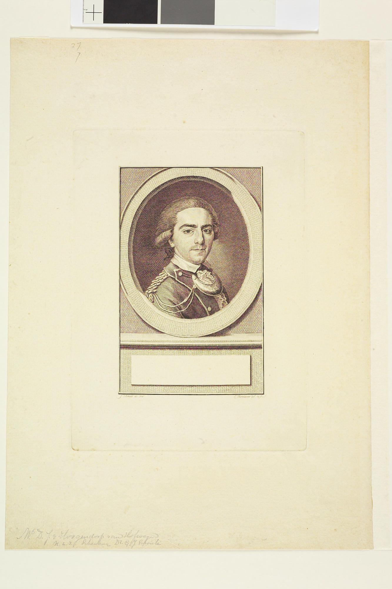 1996.1555; Portret van Mr. Diederik Johan van Hogendorp van Hofwegen, voor de letter; prent