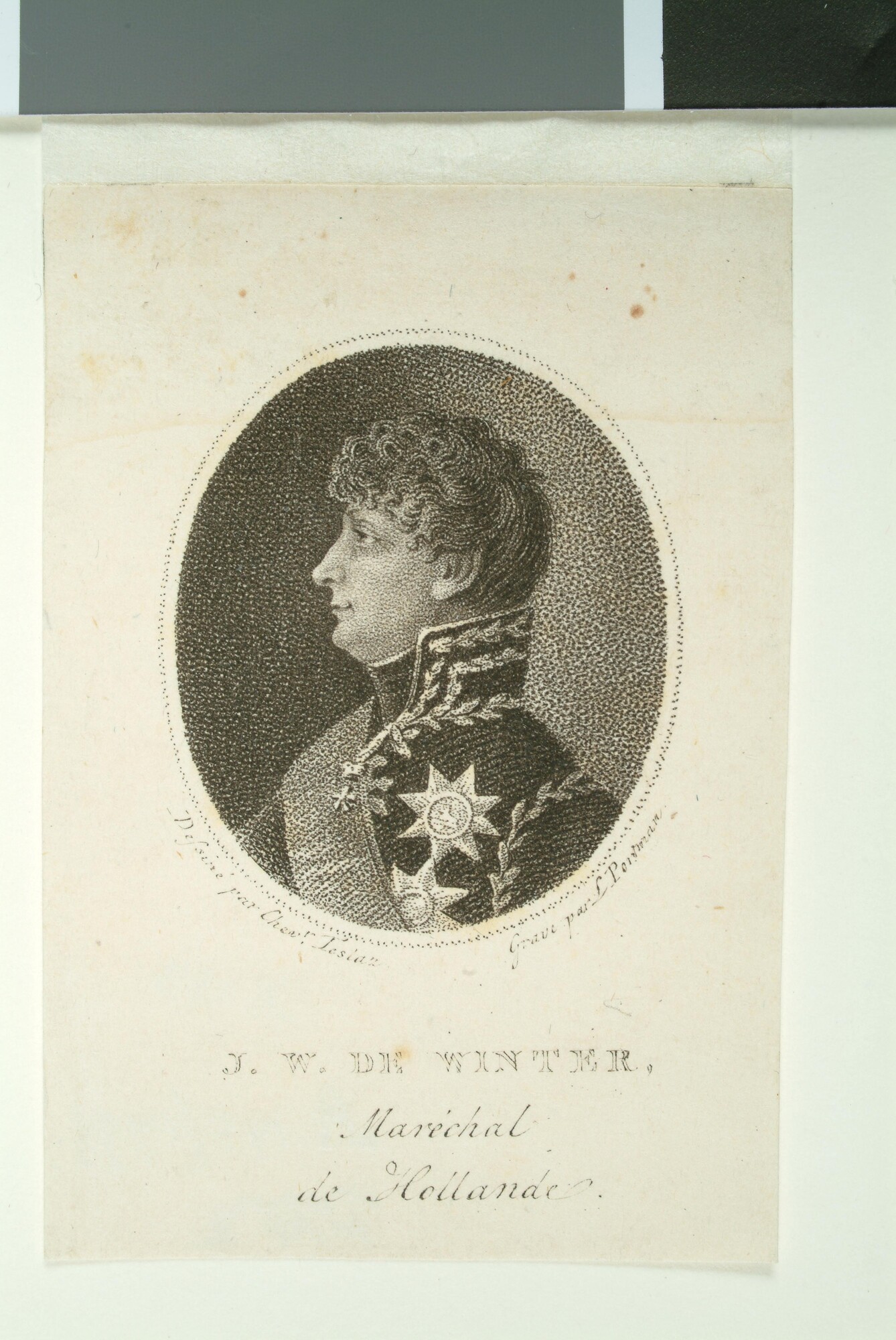 A.0145(179) [nr 0061]; Portret van J.W. de Winter als Maarschalk van Holland; prent