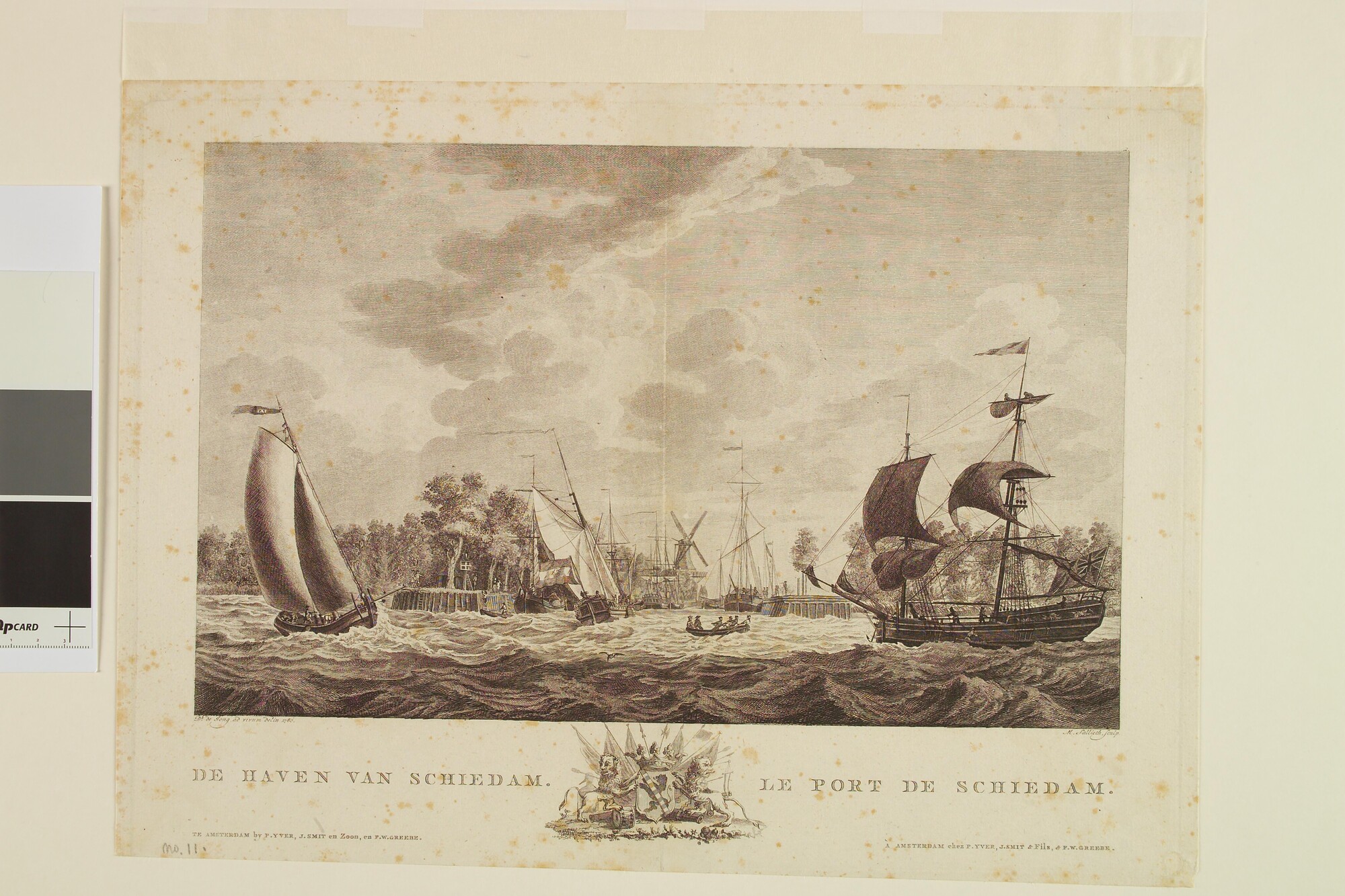 A.0149(0731); De haven van Schiedam; prent