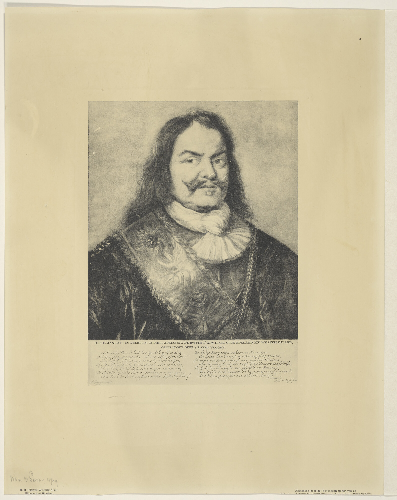 B.0190(02)n 01; Portret van Michiel de Ruyter; prent