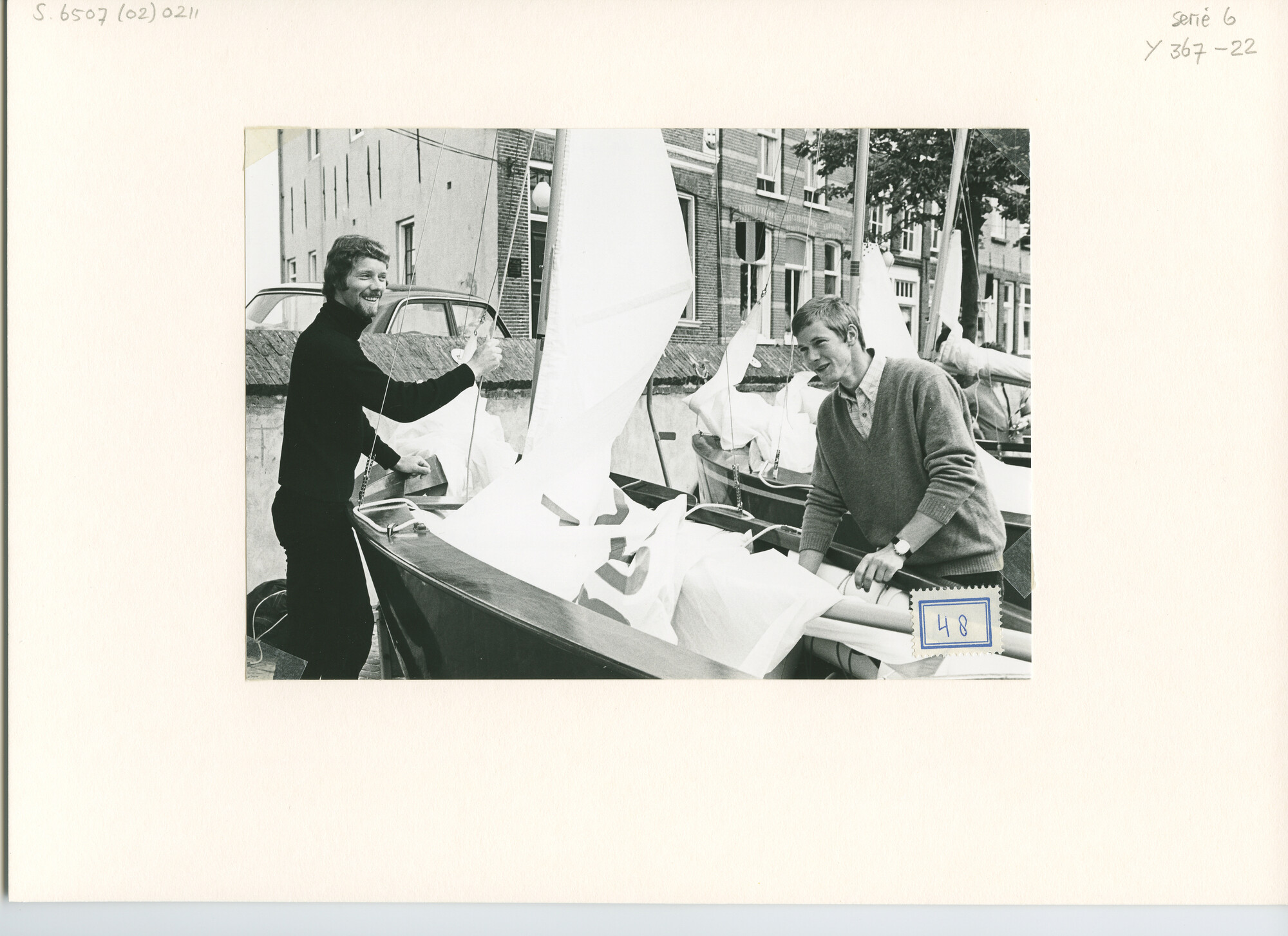 S.6507(02)0211.04; Zwart-wit foto van het Wereldkampioenschap Vaurien 1970 voor Medemblik; foto