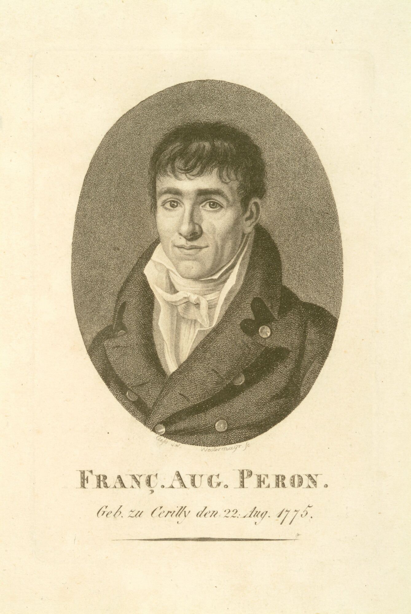 A.0075(158); Portret van Francois Aug. Peron; prent
