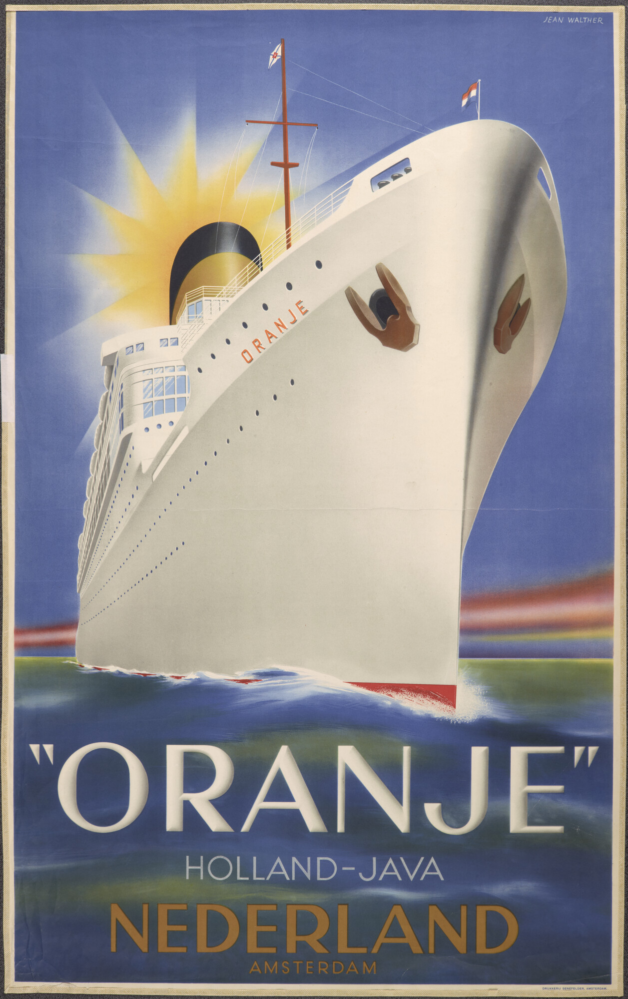 A.5399(08); Het passagiersschip ms. Oranje van de SMN; affiche