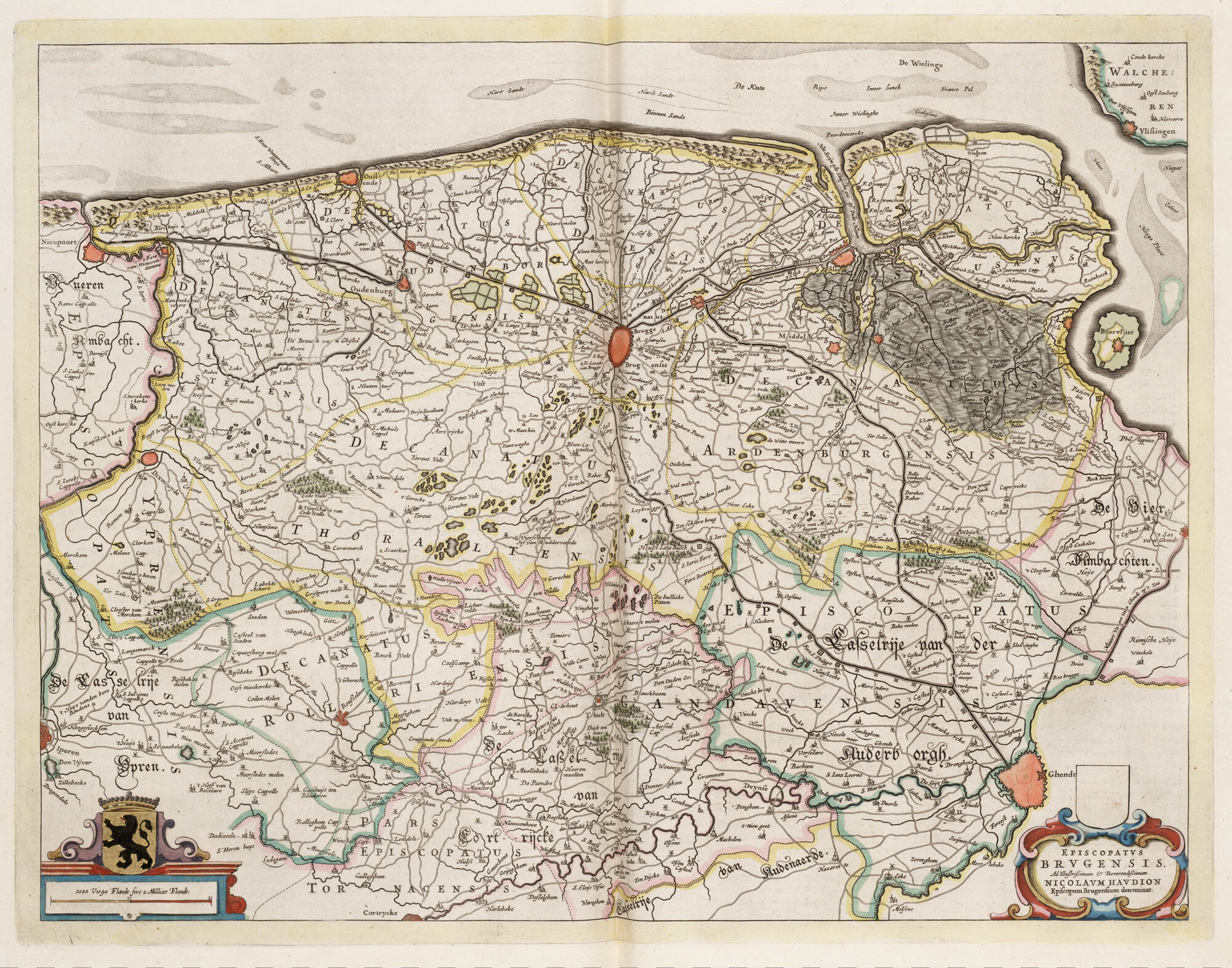 S.1034(03) [kaart 023]; Kaart van Brugge en omgeving. met delen van Zeeuws-Vlaanderen; landkaart