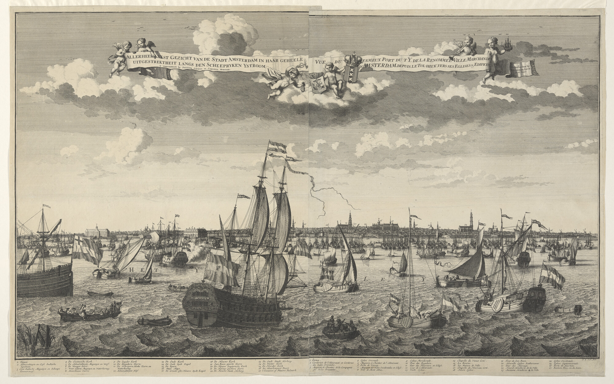 A.0149(0045); Gezicht op Amsterdam aan het IJ; prent