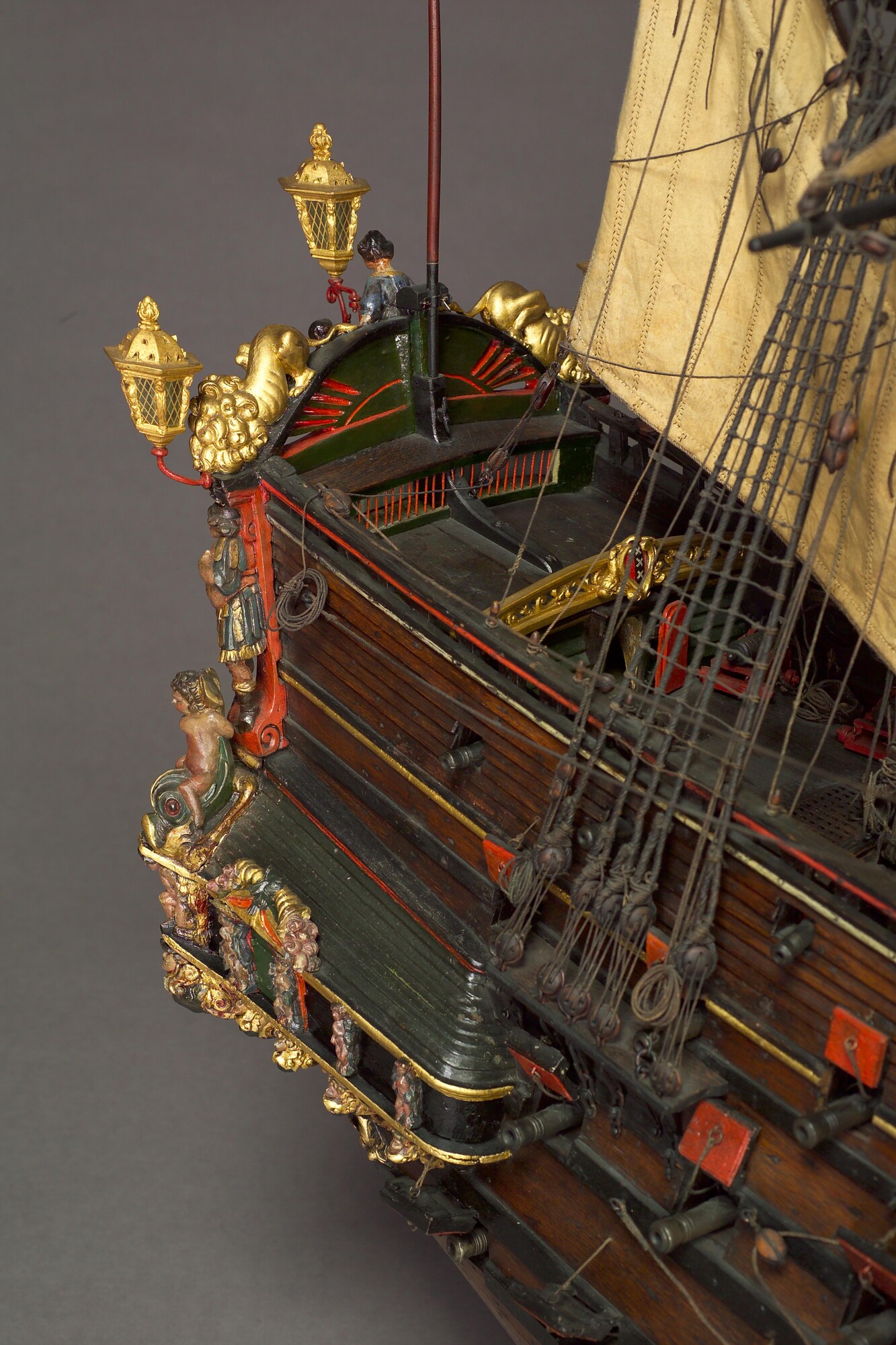 A.0115(03); Model van het oorlogsschip Hollandia; scheepsmodel