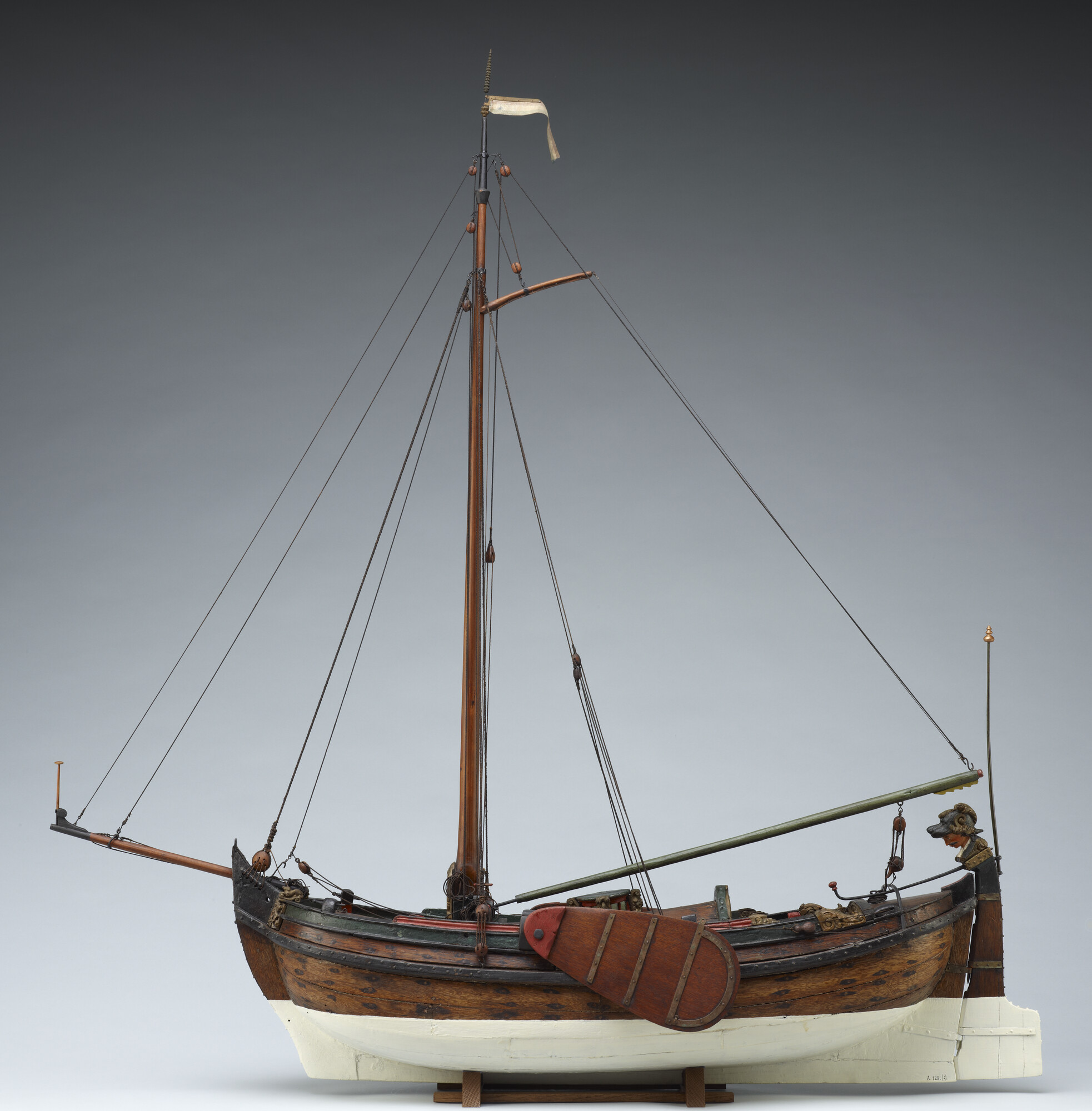 A.0125(02); Model van de boeier Egbert; scheepsmodel