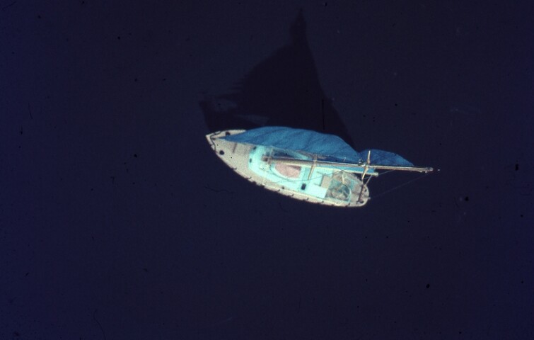 2009.0316; Dia van het scheepsmodel Takebora; diapositief