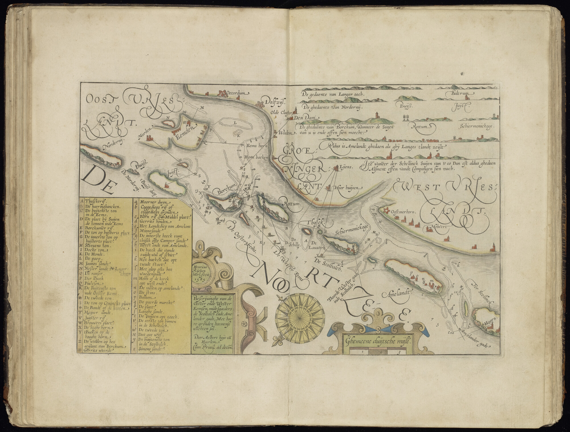 A.0524 [kaart 004]; Kaart van de Noordzee en de kusten van Friesland en Groningen; kaart