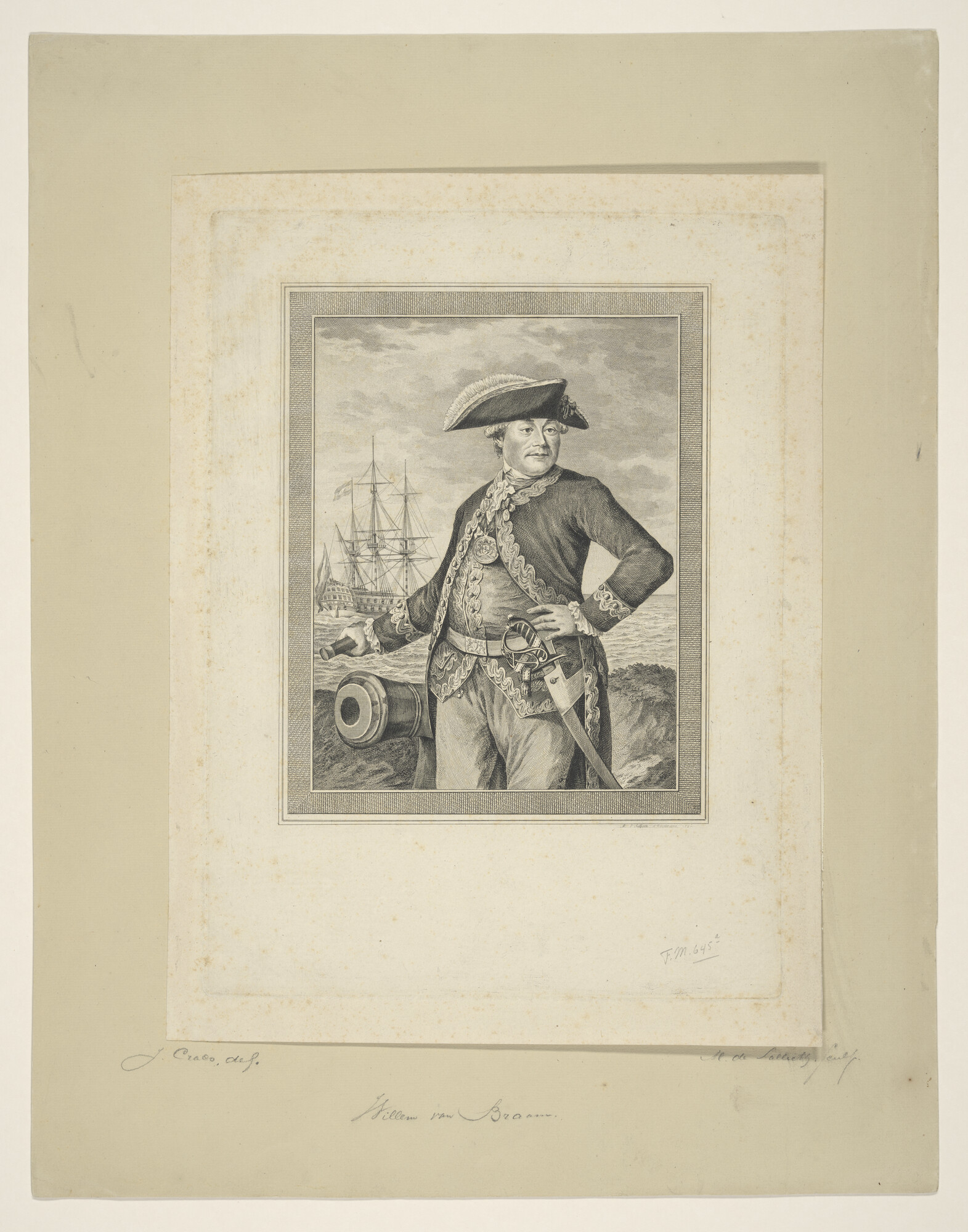 A.0145(179) [nr 0078]; Portret van Willem van Braam, 1732 - na 1789; prent