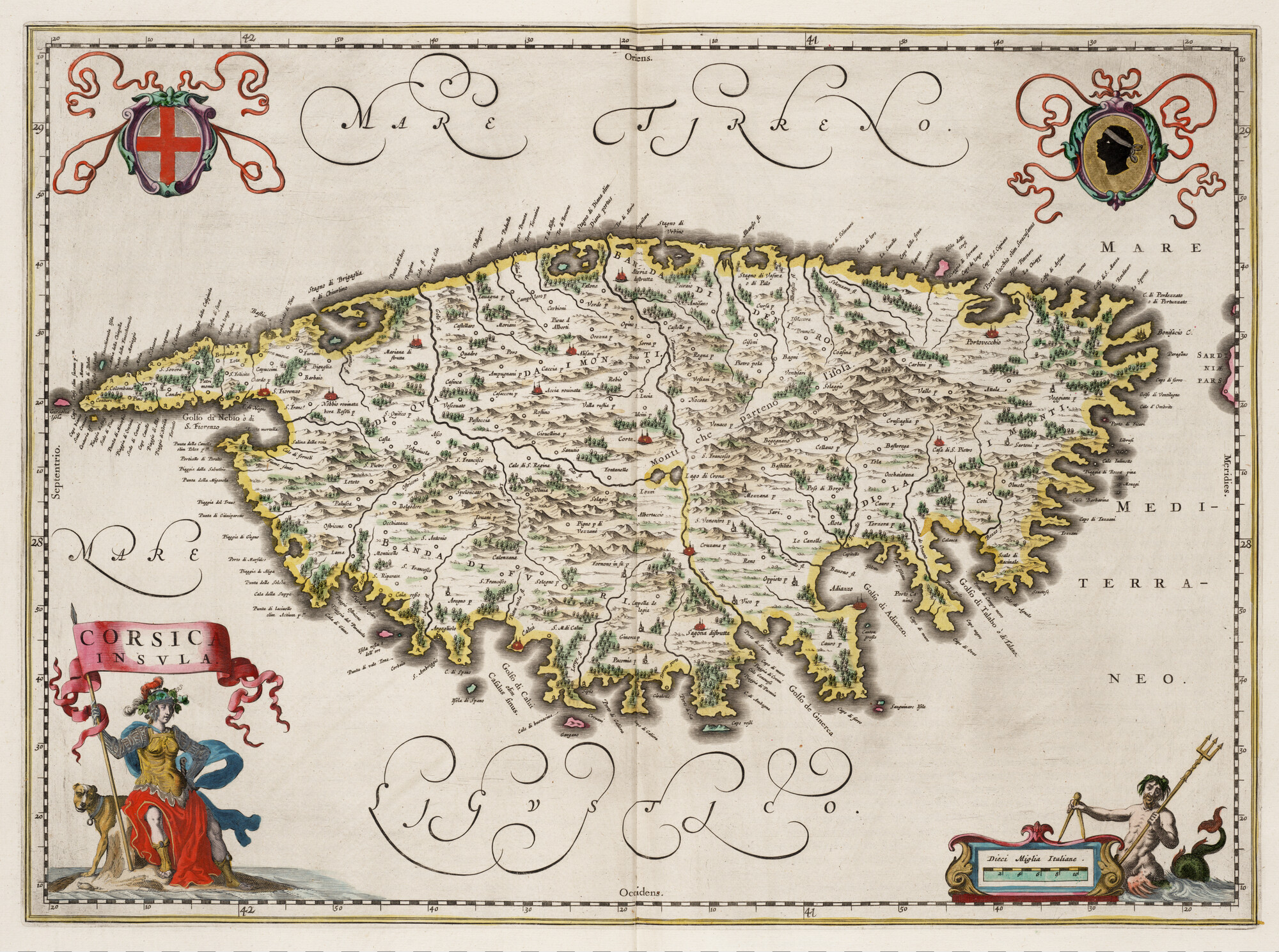 S.1034(07) [kaart 011]; Kaart van Corsica; landkaart