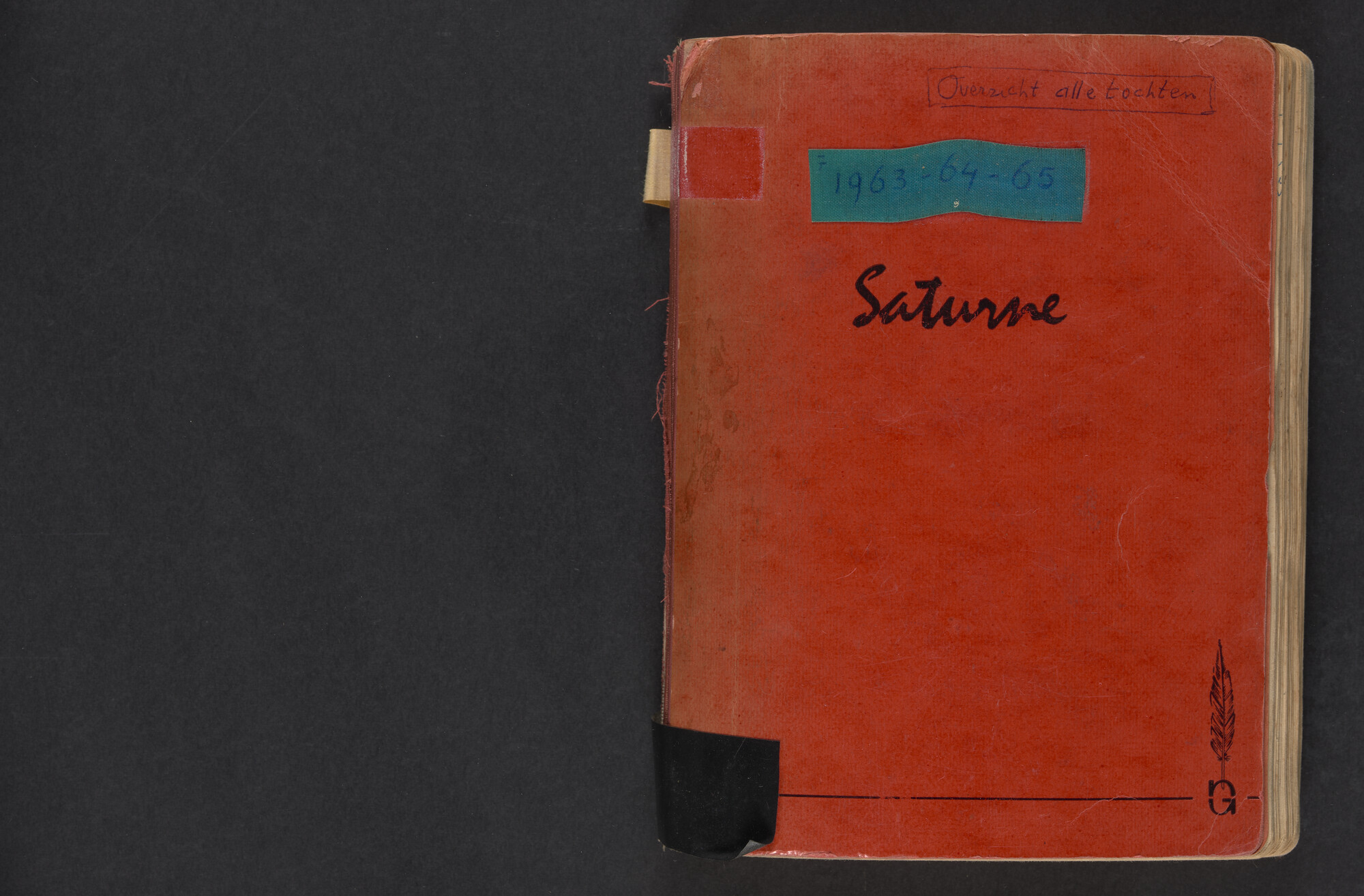 2017.0796; Logboek c.q. fotoalbum van o.a. reizen met zeeschouw Grutto in Nederland, 1963-1965; logboek