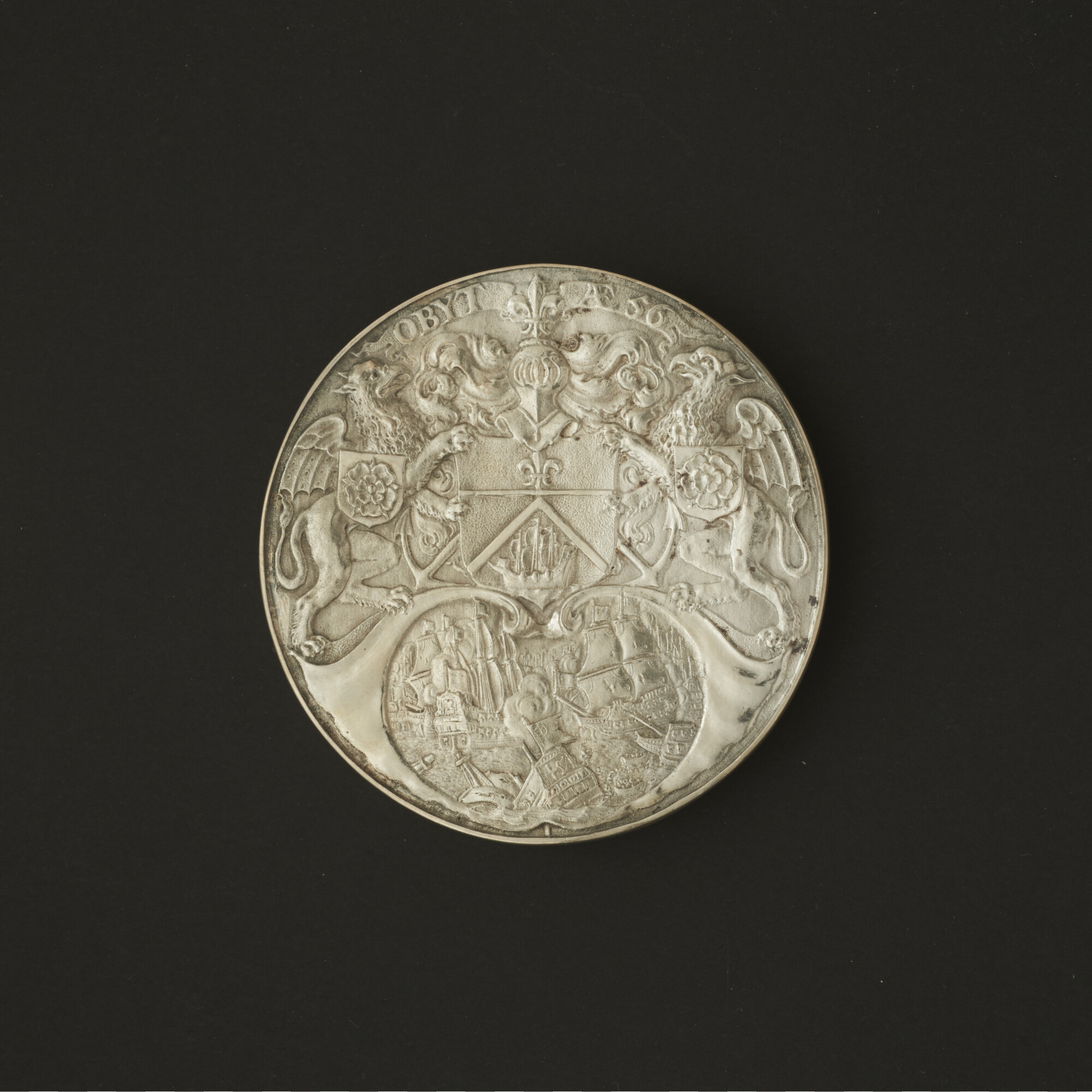 S.0004(01)04; Penning op het sneuvelen van luitenant-admiraal Maarten Harpertsz. Tromp, 1653; penning