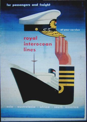 A.5399(13); Ontwerp voor een affiche van de Royal Interocean Lines; tekening
