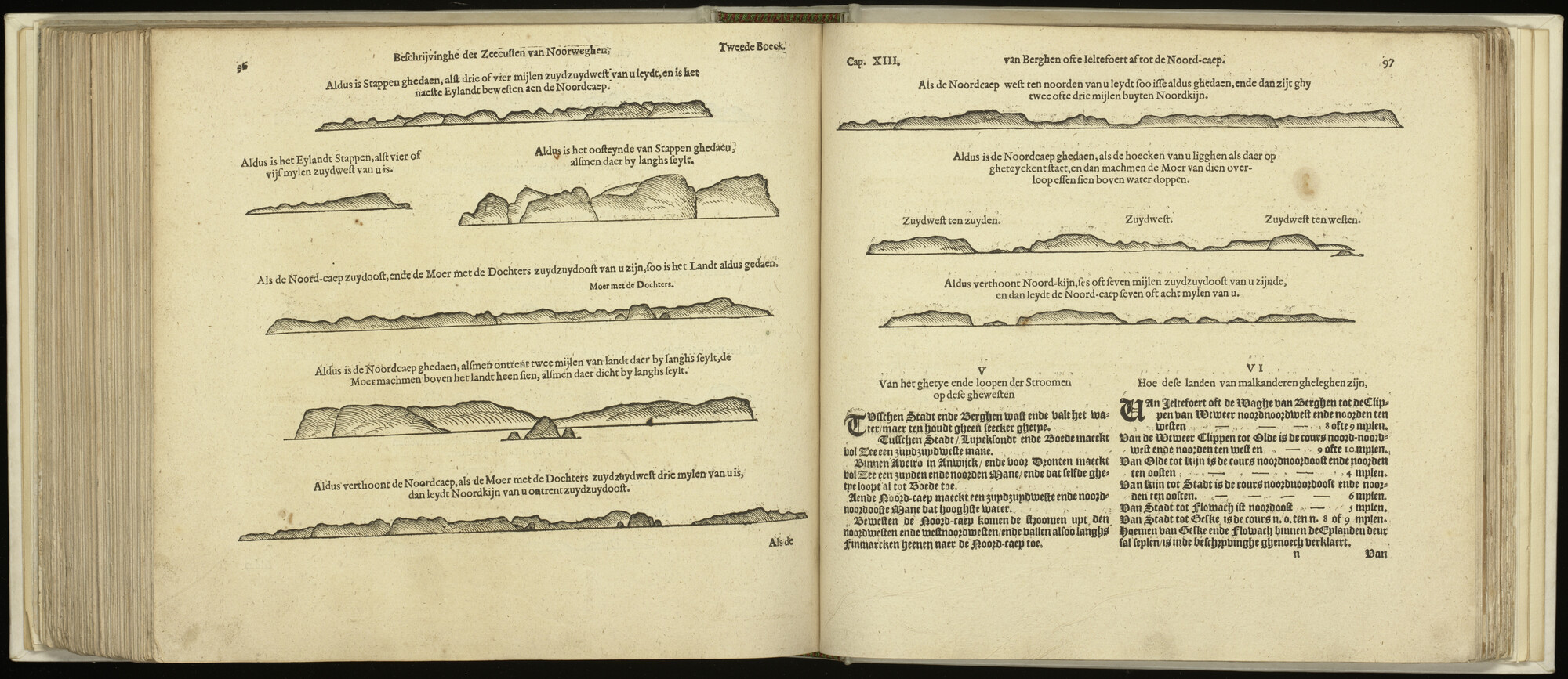 S.1496 [kaart 122]; Beschrijving en kustaanzicht van de Noordkaap; kaart