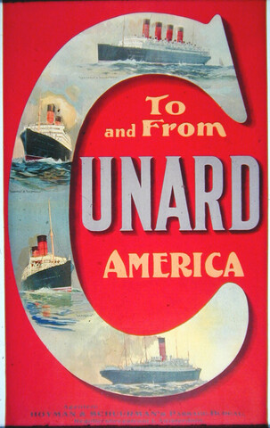 1994.5103; Met de Cunard Line van en naar Amerika; affiche